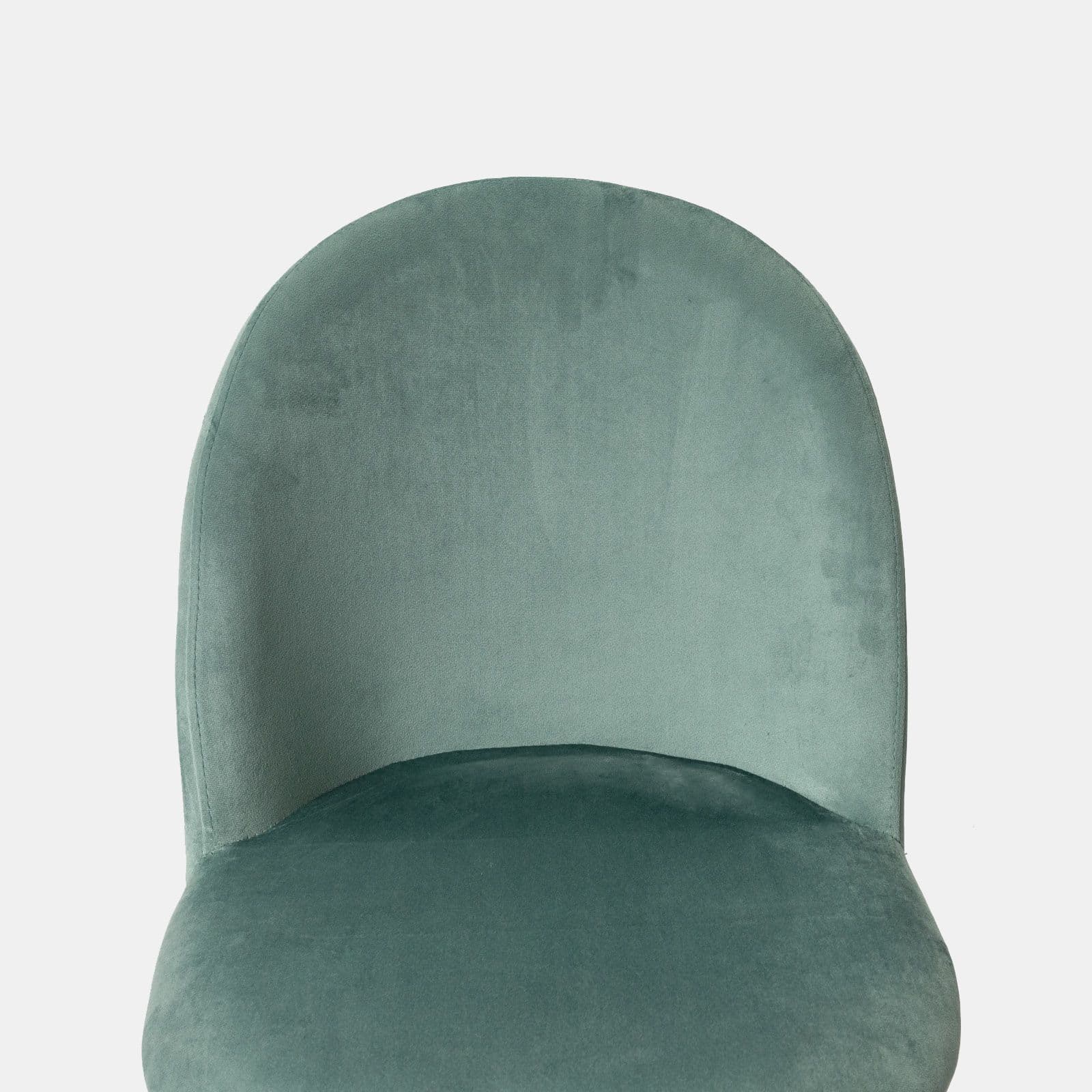 Sedia in velluto verde salvia con gambe in metallo finitura oro - Zilla