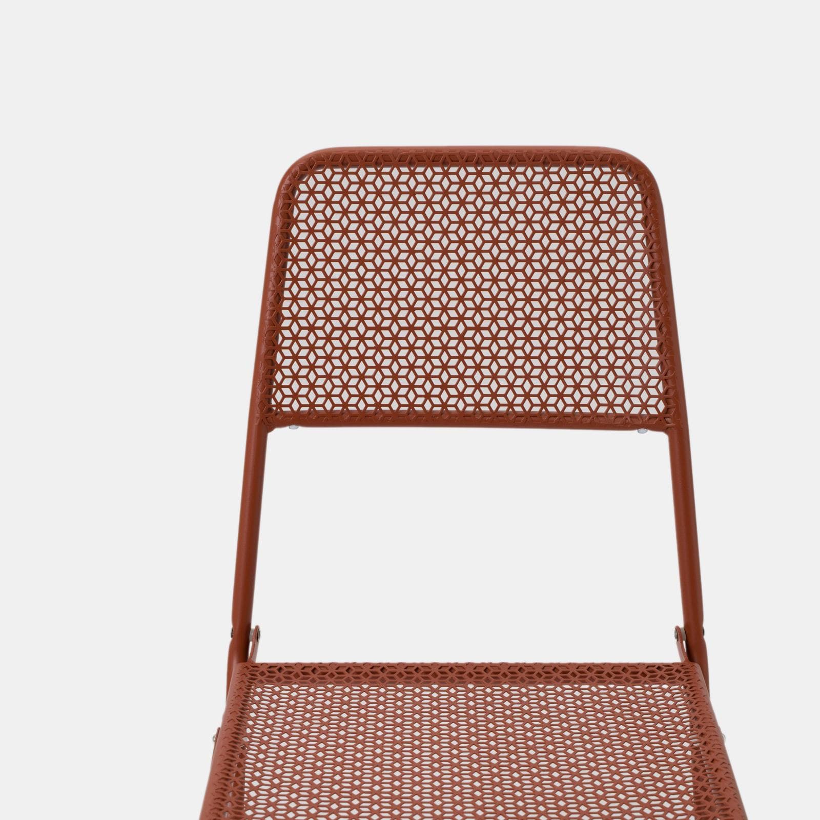 Sedia da esterno pieghevole in acciaio terracotta - Faber