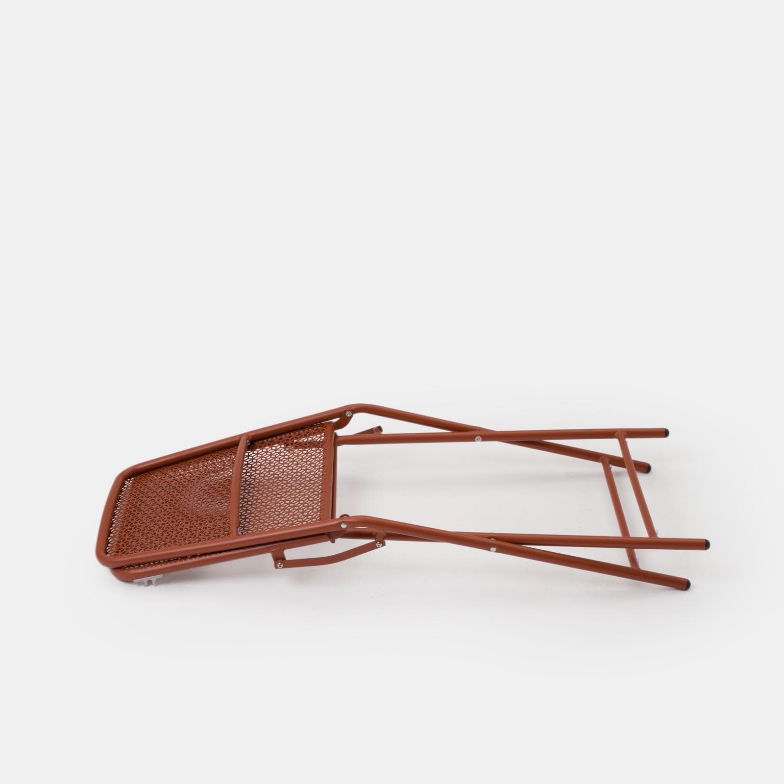 Sedia da esterno pieghevole in acciaio terracotta - Faber