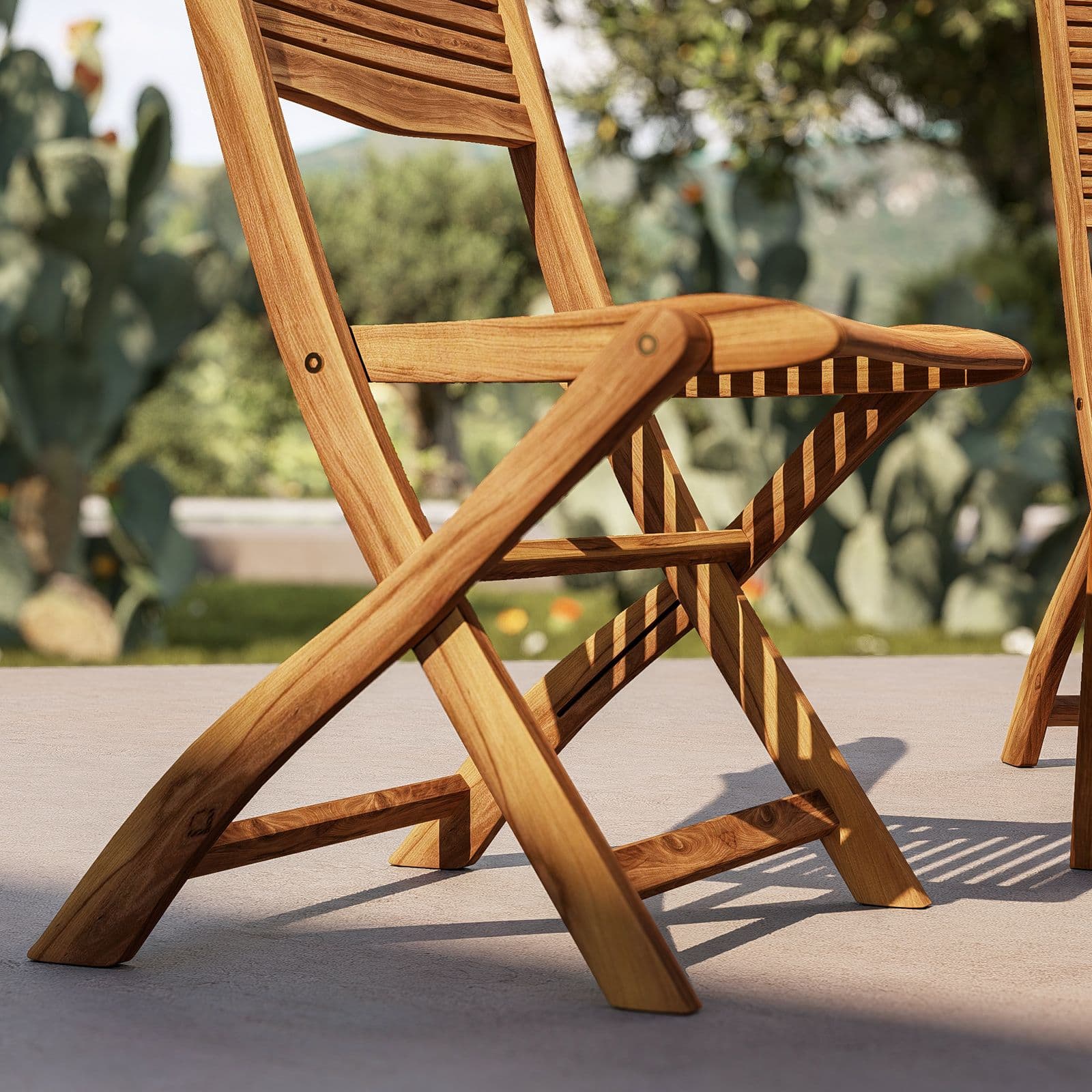 Sedia da giardino pieghevole in legno di acacia - Paja