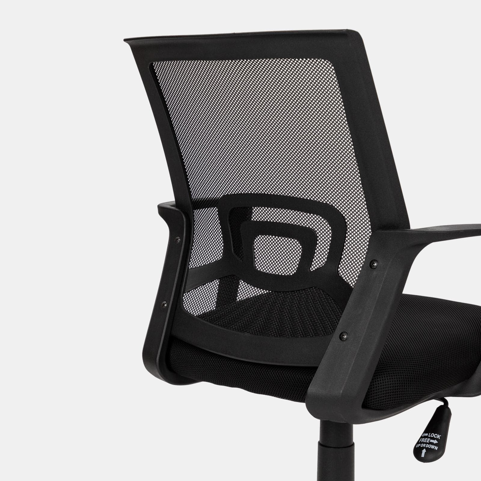 Sedia da ufficio girevole in tessuto mesh e schienale traspirante con supporto lombare - Wilson
