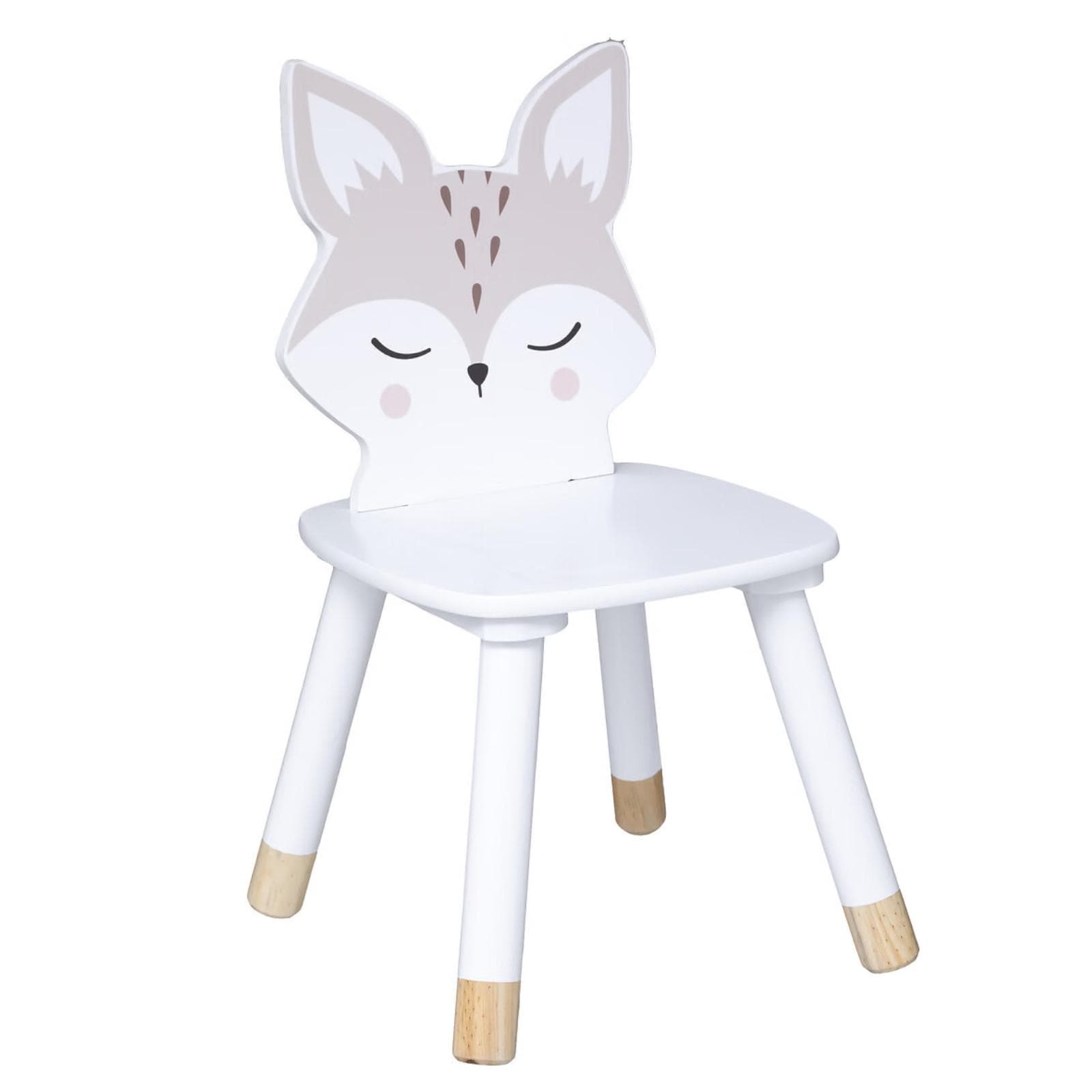 Sedia volpe per bambini 28x52h cm in legno - Leery