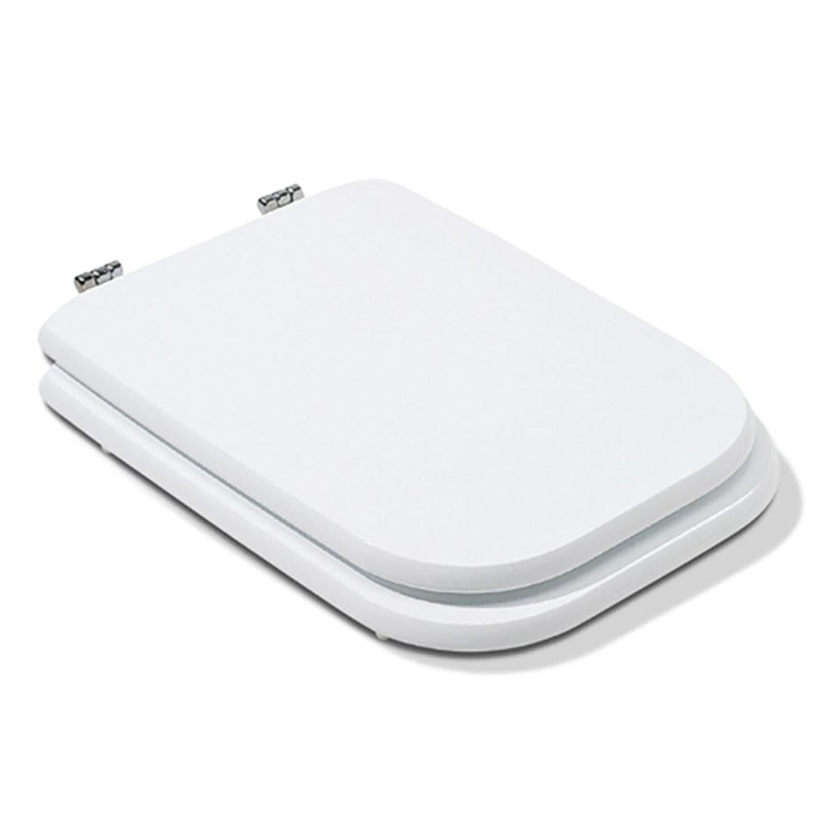 Sedile copriwc in legno bianco europeo compatibile con la serie Conca di Ideal Standard