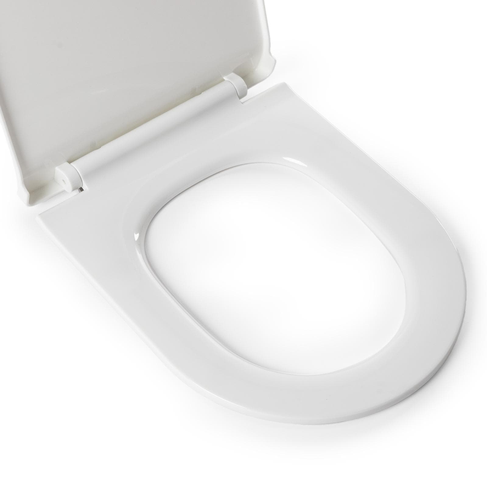 Sedile copriwc slim con chiusura SoftClose bianco opaco per vaso Serie Volga