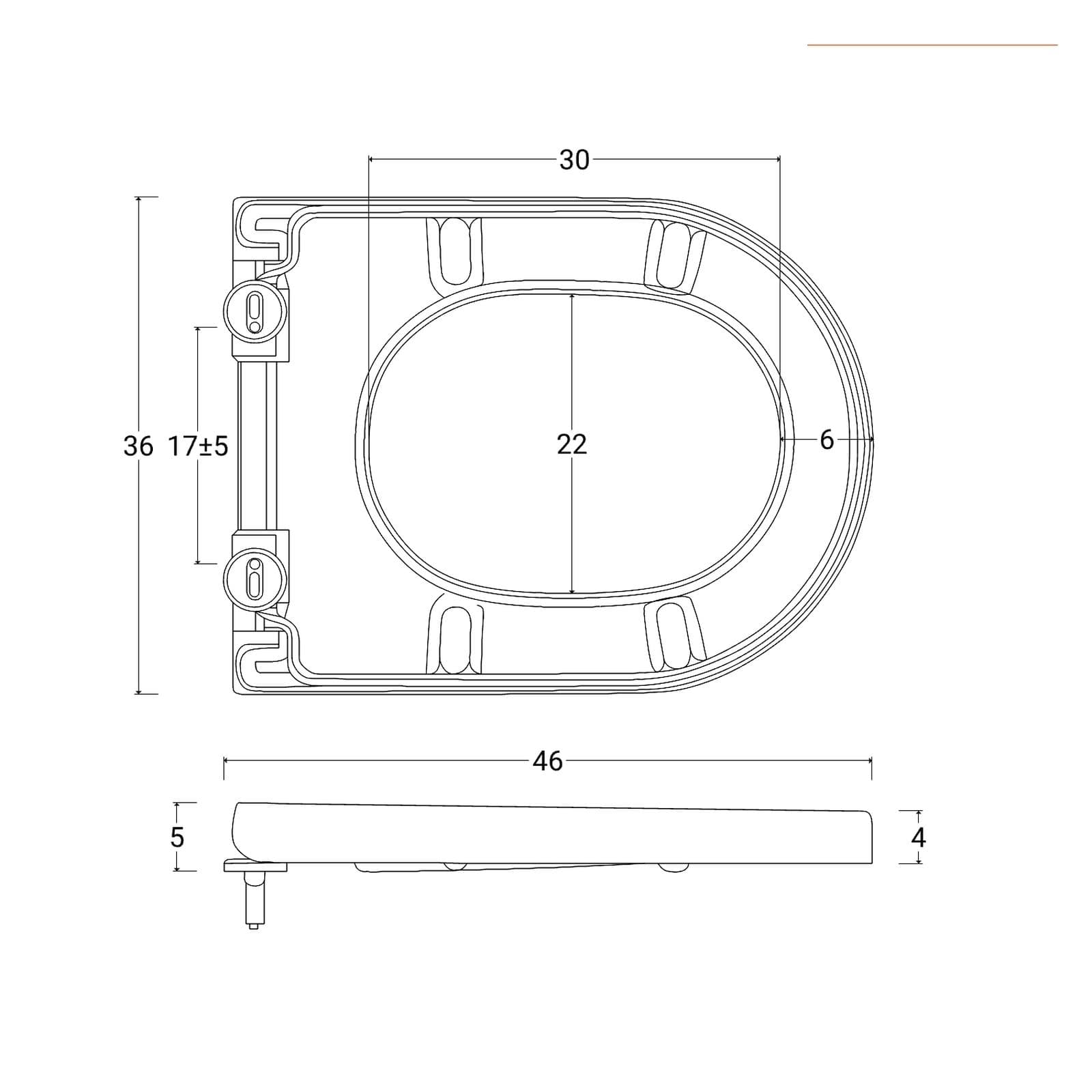 Sedile copriwc slim soft-close bianco lucido - Rivas