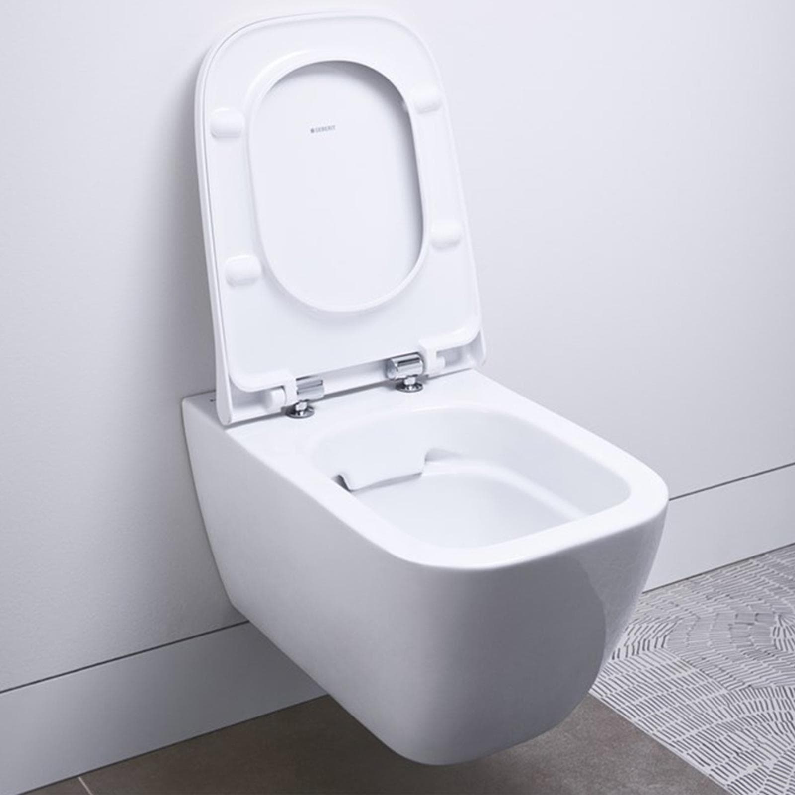 Sedile copriwc SoftClose avvolgente antibatterico Serie Smyle Square - Geberit