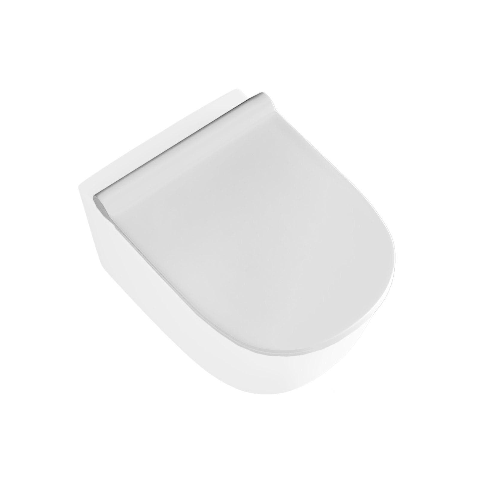 Sedile copriwc softclose bianco lucido per vaso serie Fleur