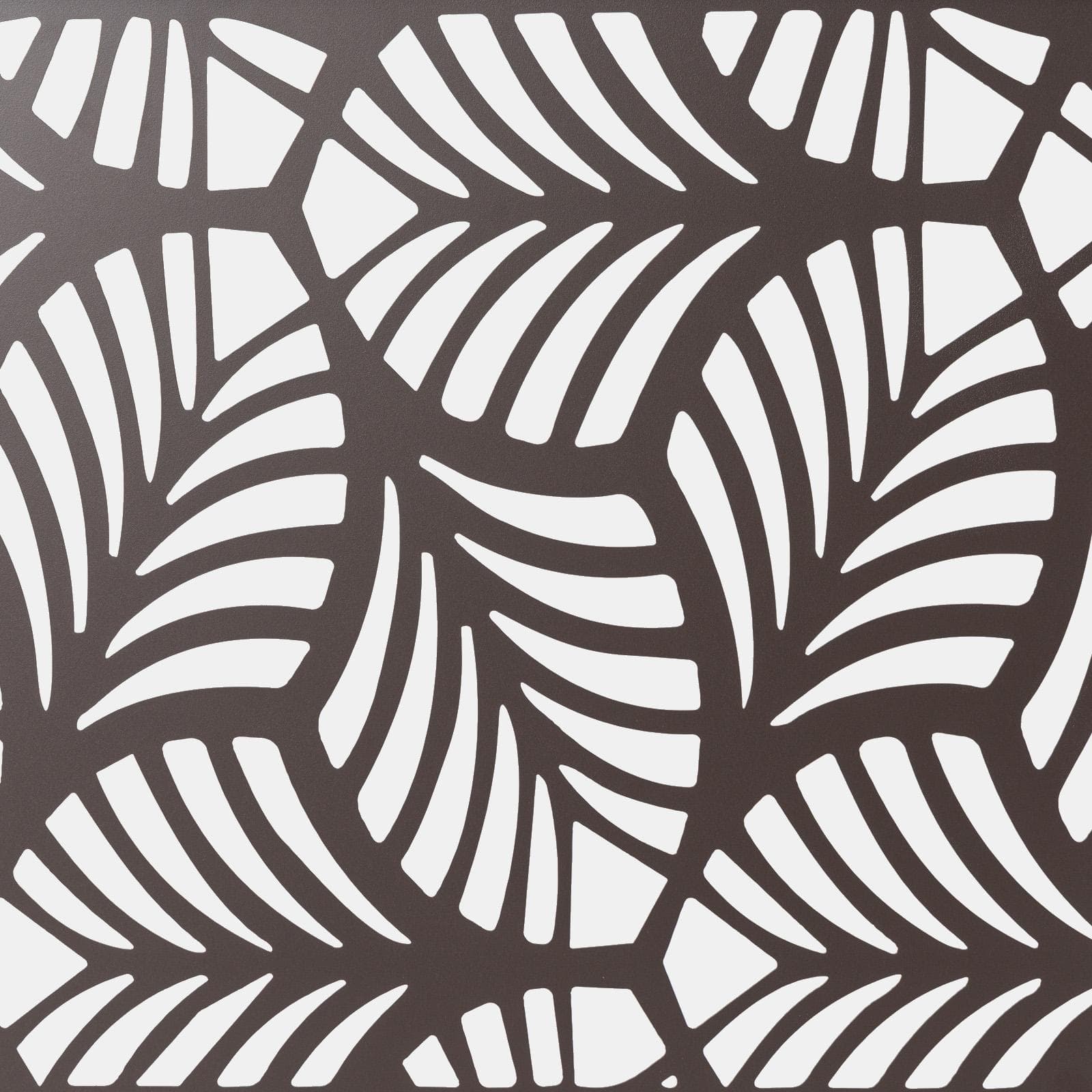 Separé da giardino in acciaio bronzo 100x30x180h cm con disegno foglia di palma - Callen