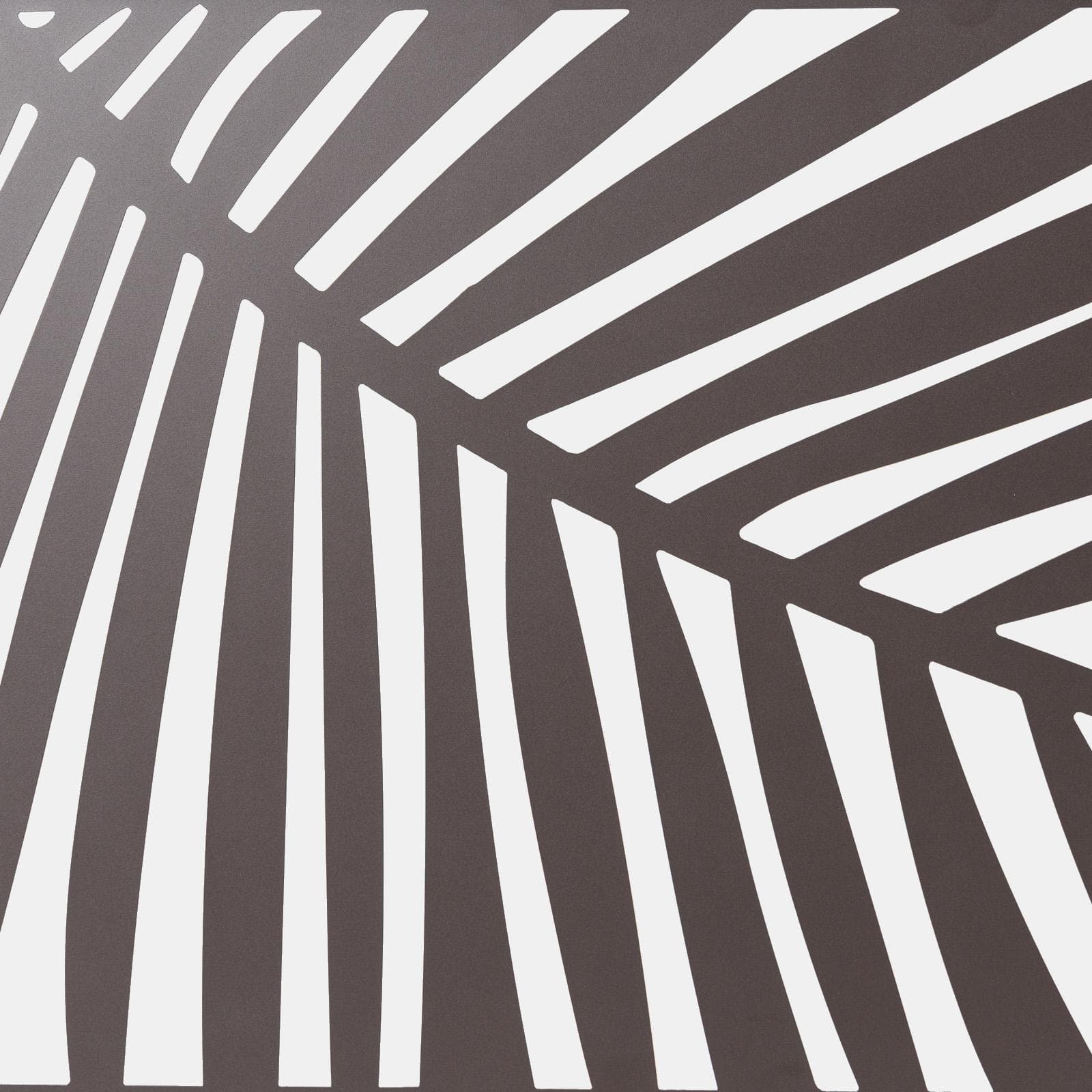 Separé da giardino in acciaio bronzo 100x30x180h cm con disegno tropicale - Callen
