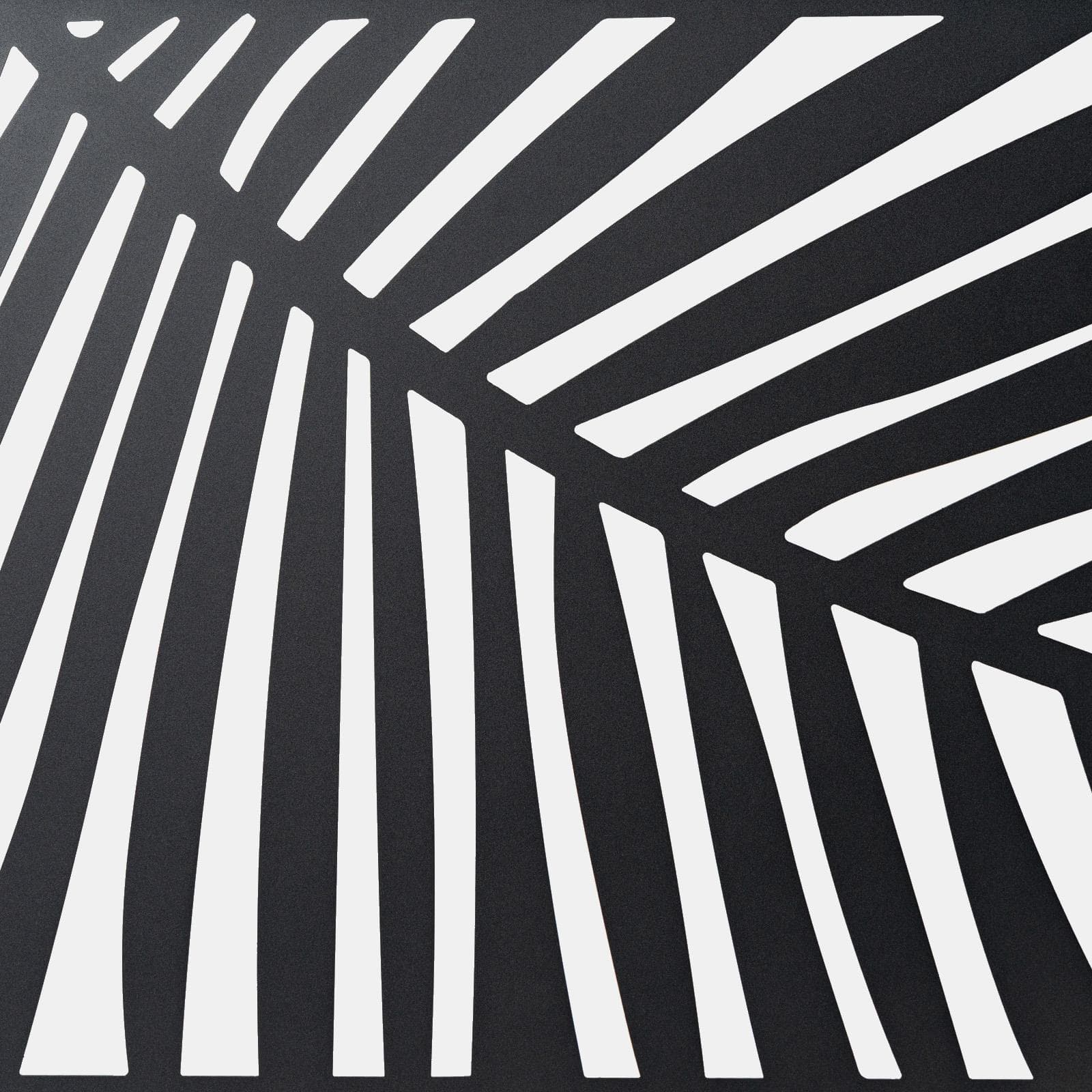 Separé da giardino in acciaio nero 100x30x180h cm con disegno tropicale - Callen
