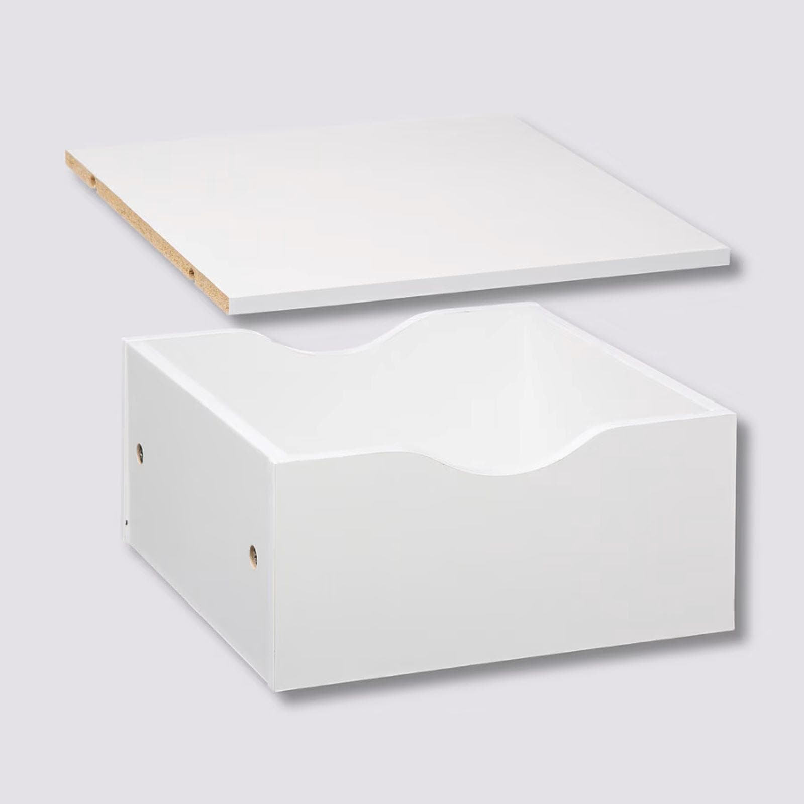 Set 2 accessori ripiano e cassetto bianco opaco per elementi modulari Unify