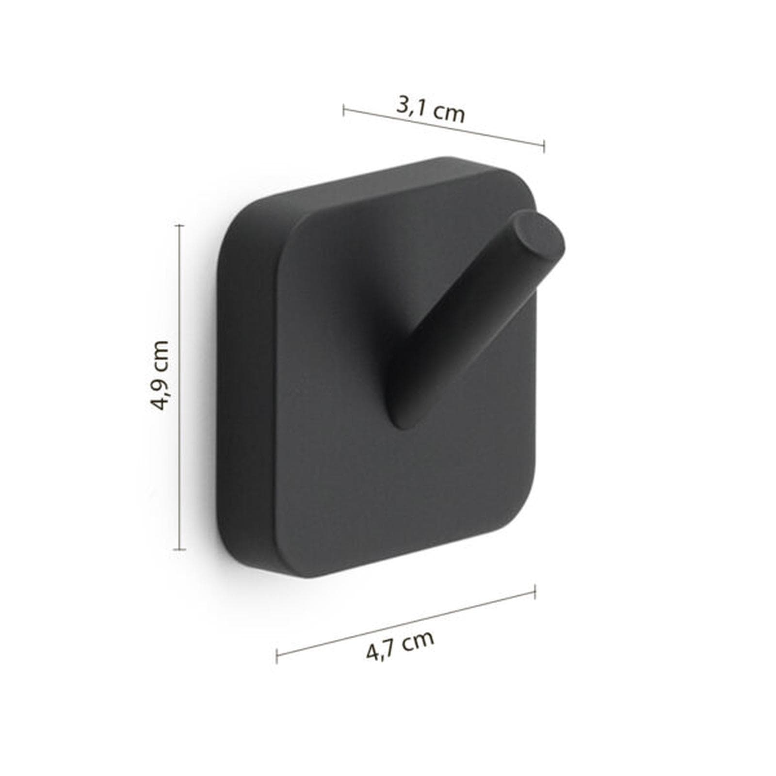 Set 2 appendiabiti in acciaio inox nero opaco - Tonga di Gedy