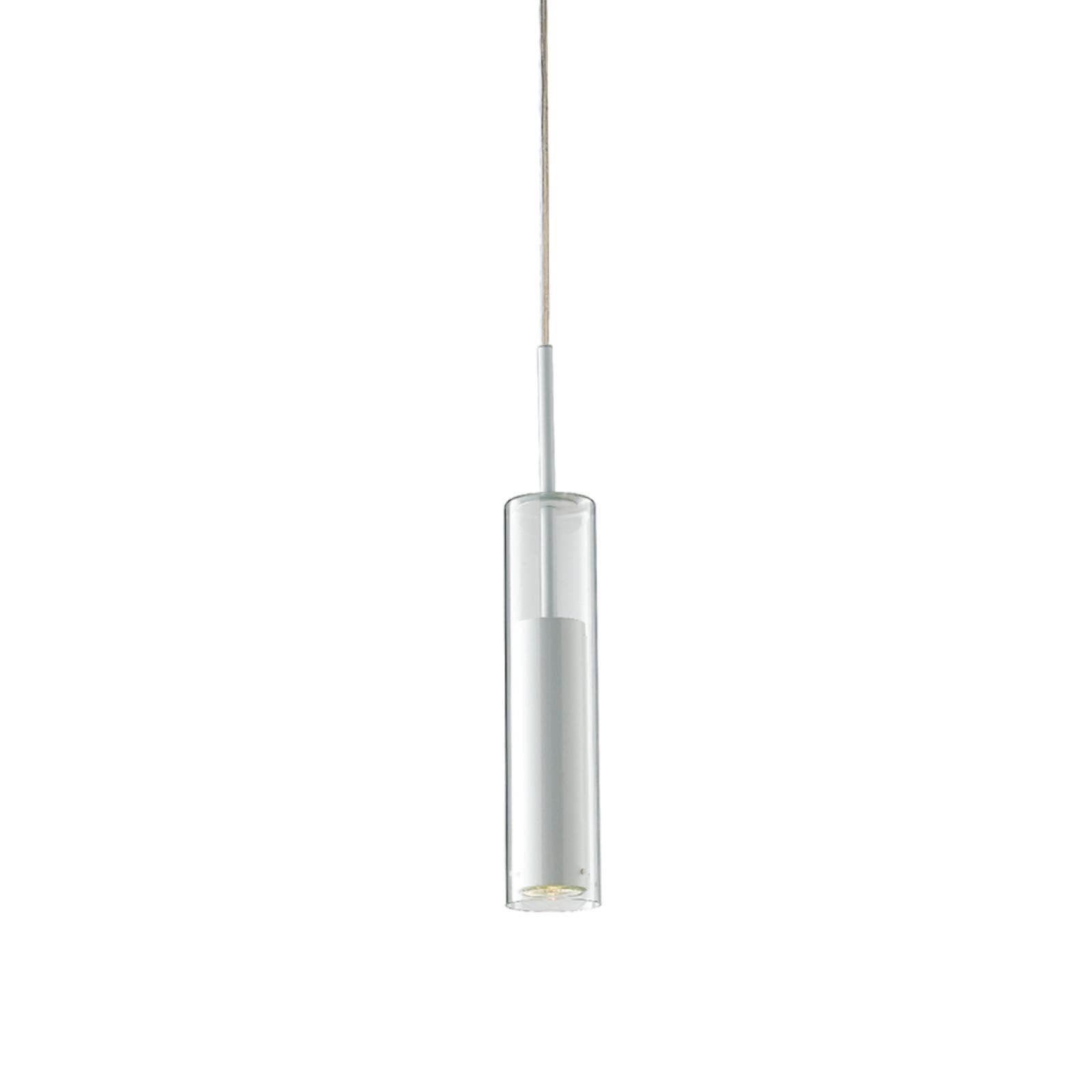 Set 3 lampade a sospensione 170h cm in vetro e metallo cromato