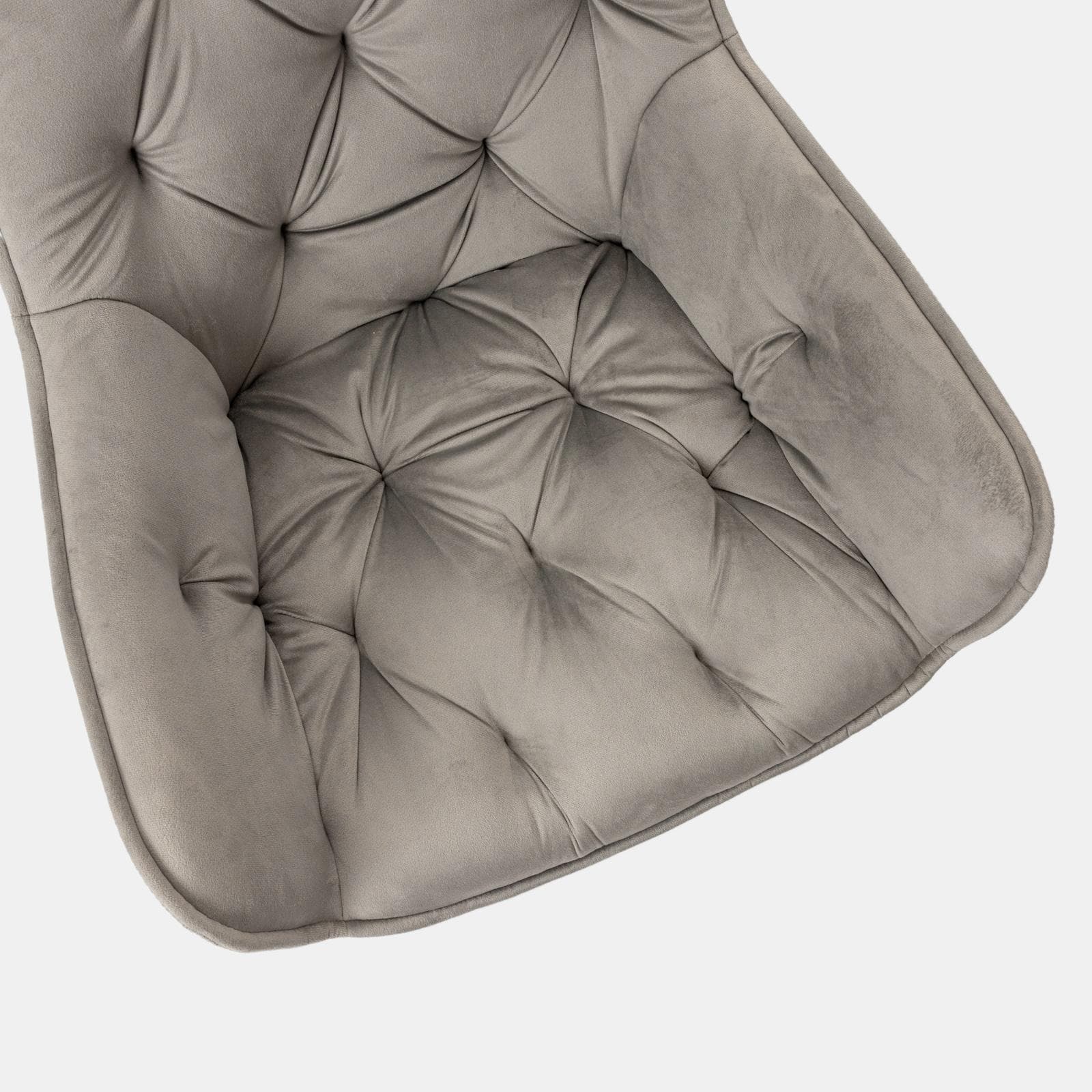 Set 2 poltrone imbottite in velluto grigio cenere - Alec