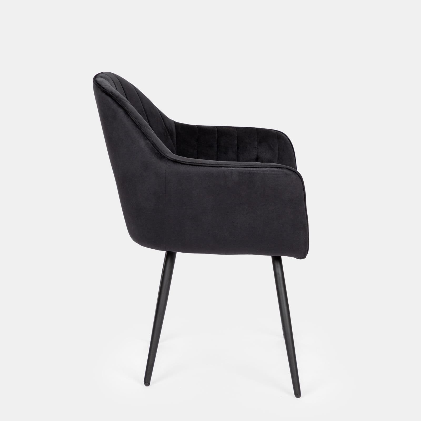 Set 2 poltrone in velluto nero - Dumb