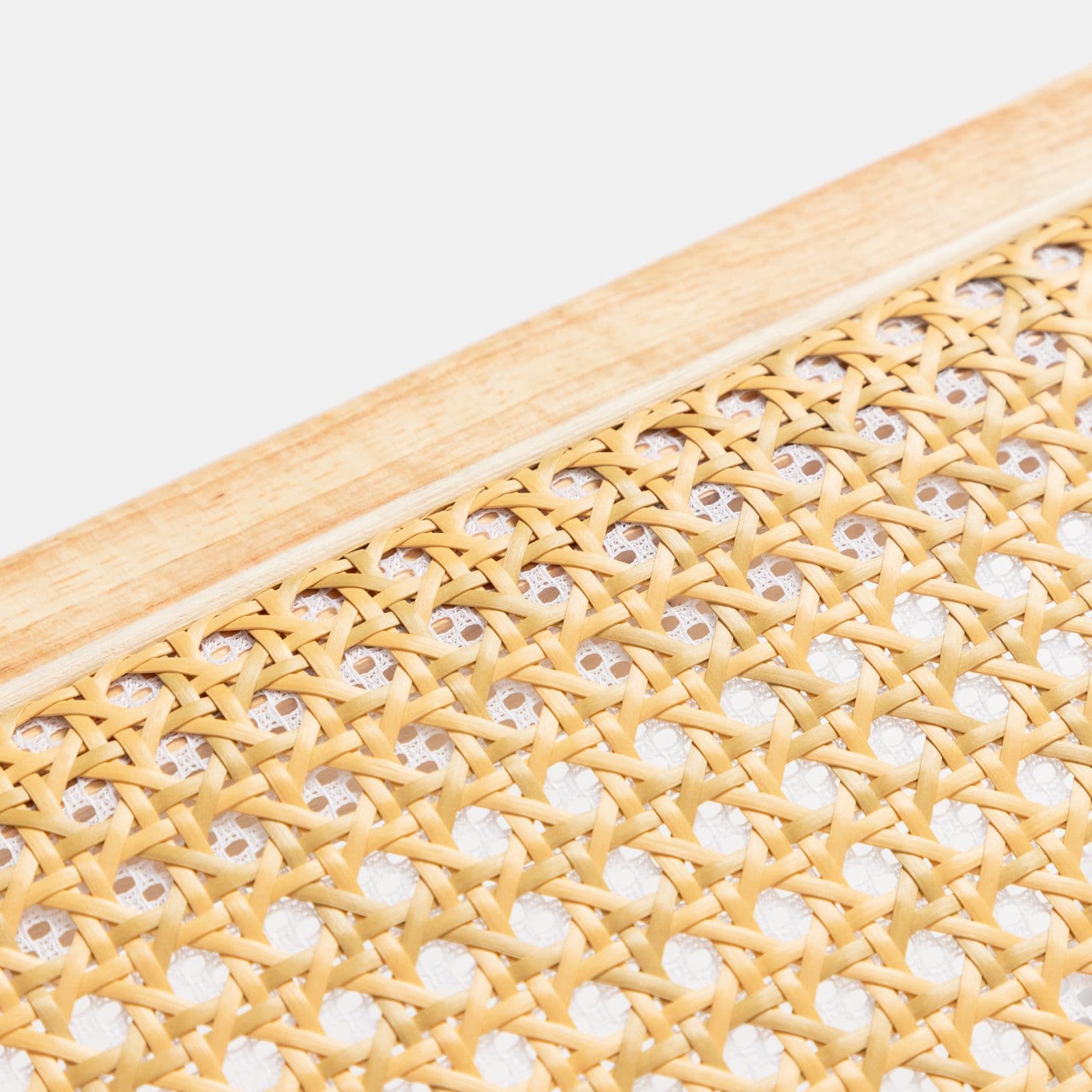 Set 2 sedie effetto rattan naturale e gambe cromo - Baldo