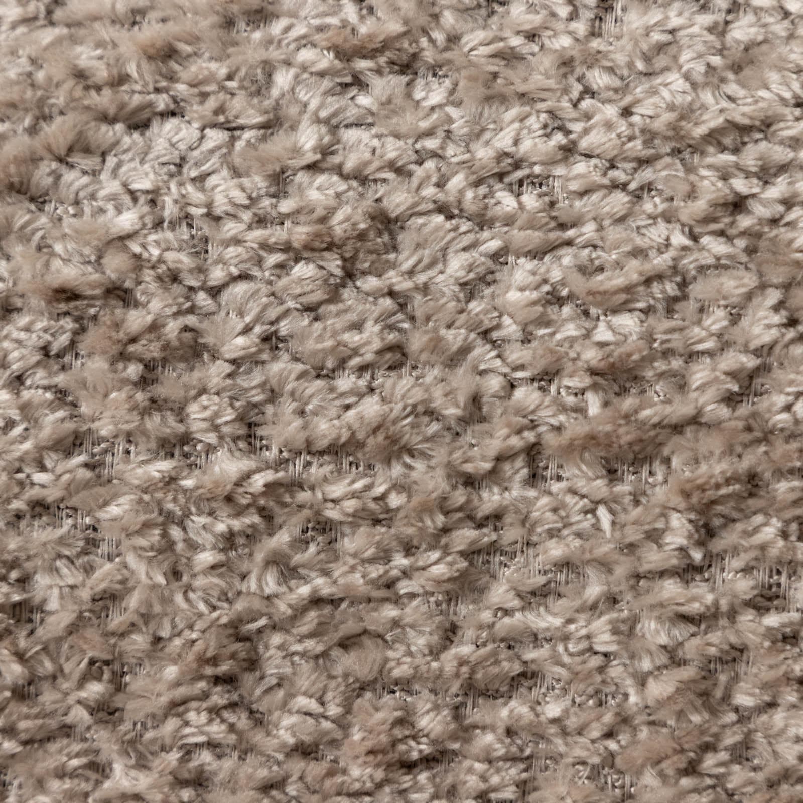 Set 2 sedie in bouclé tortora con gambe in metallo beige - Tuva