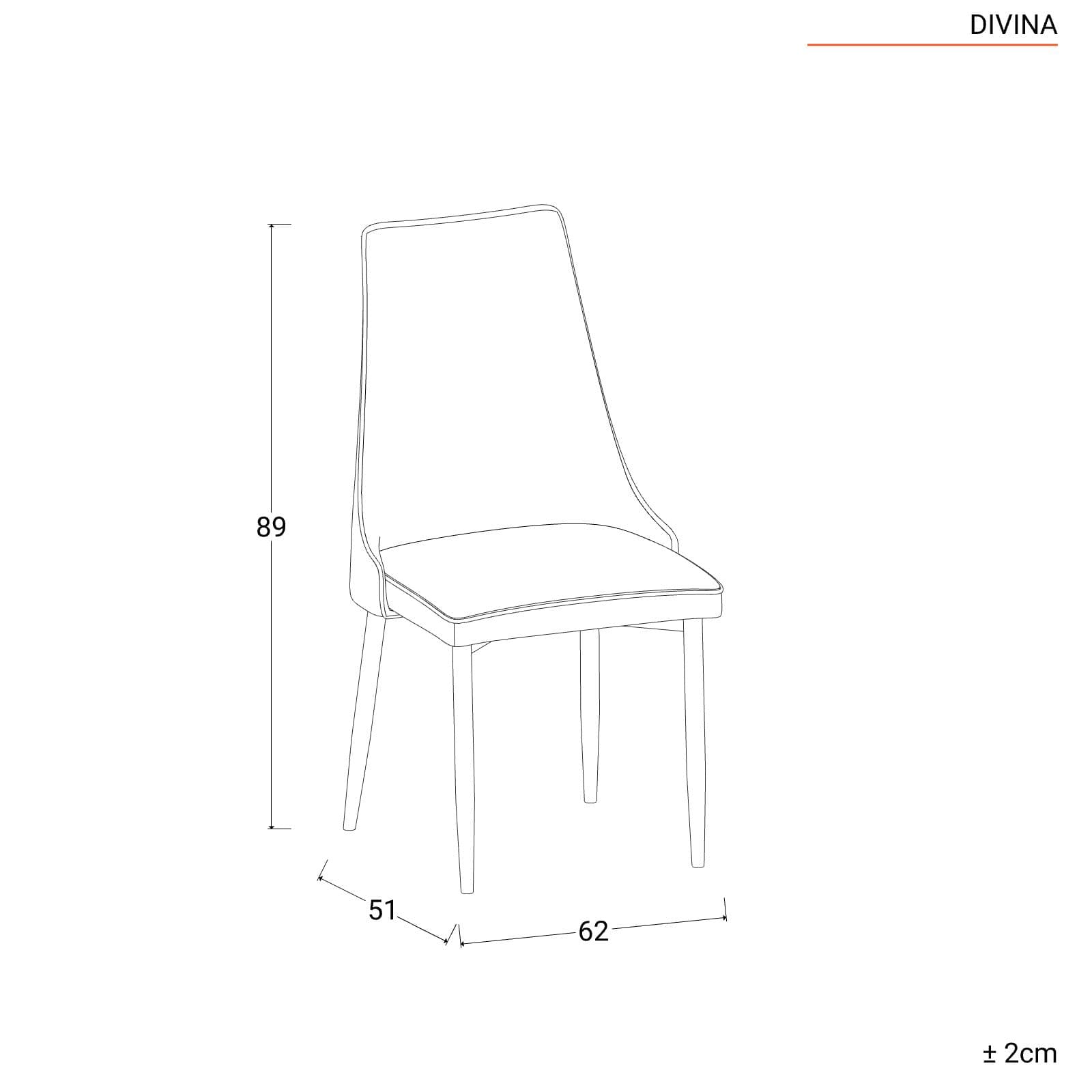 Set 2 sedie in similpelle grigio - Divina