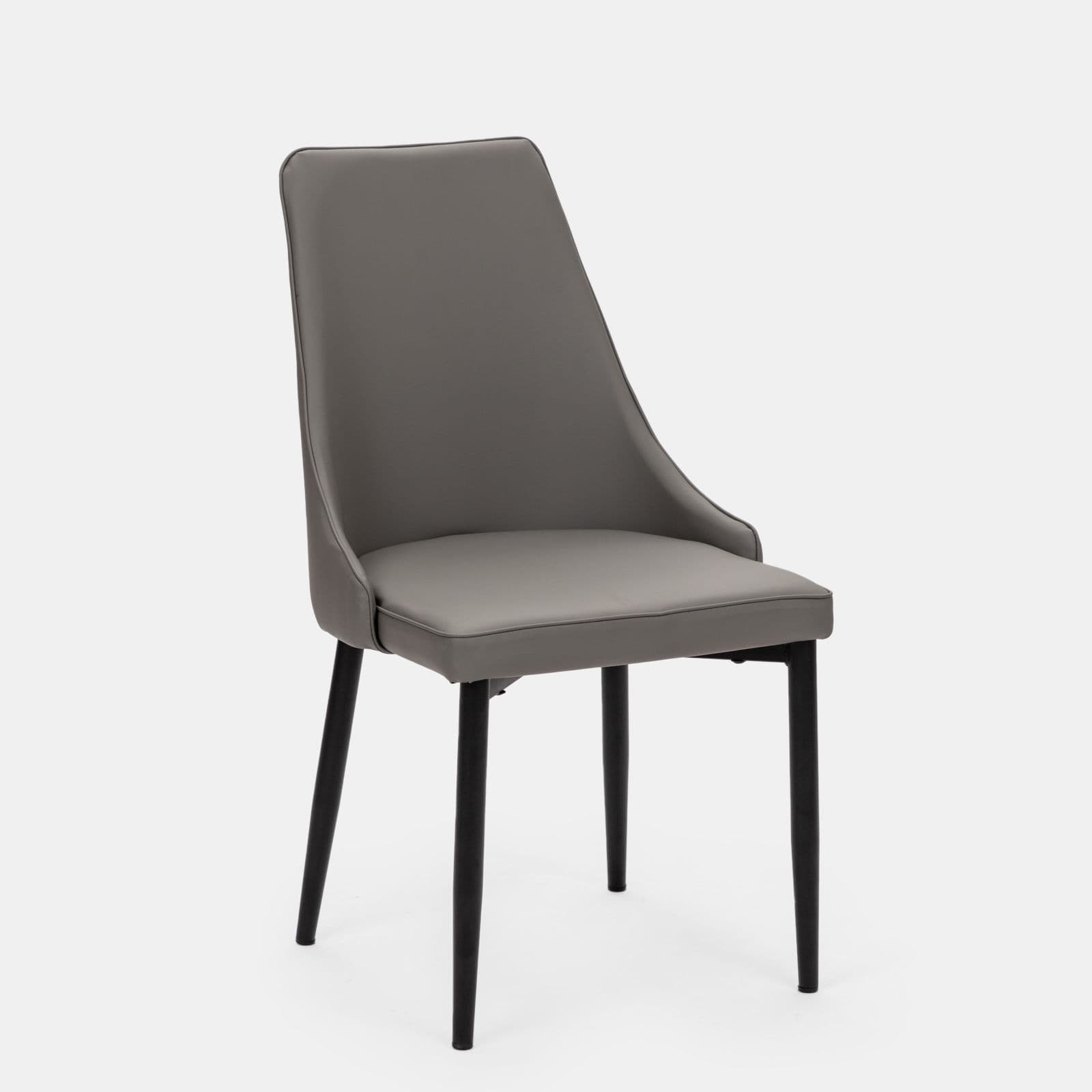 Set 2 sedie in similpelle grigio - Divina