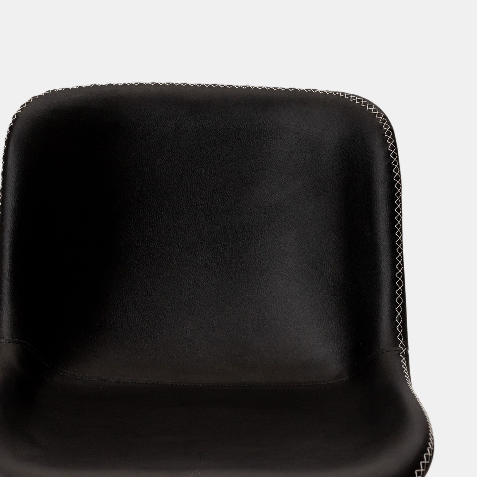 Set 2 sedie in similpelle nero con gambe a slitta in metallo nero - Bexley