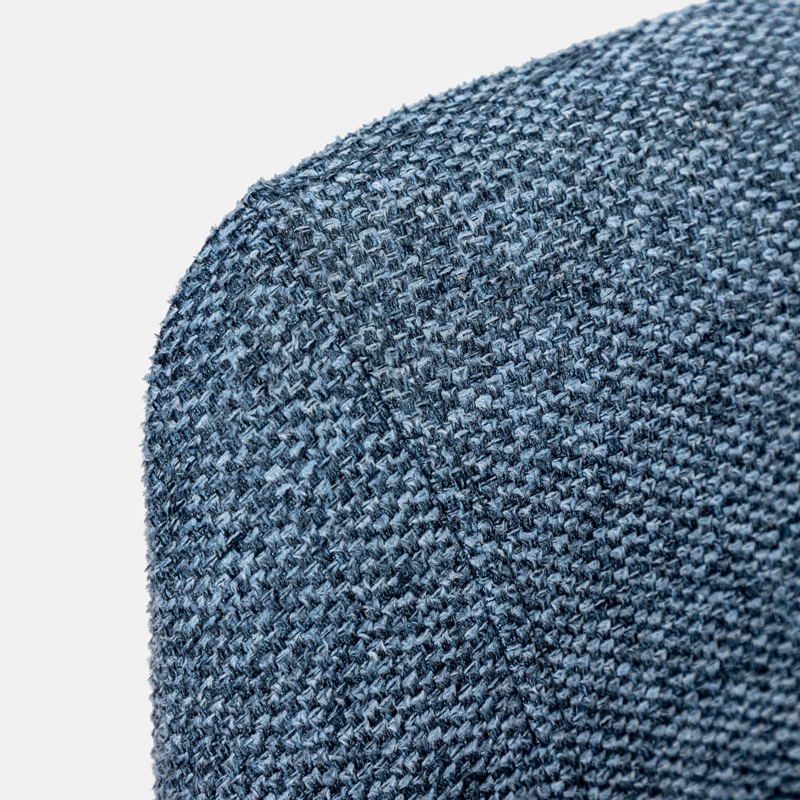 Set 2 sedie imbottite in tessuto blu e gambe nere - Katrina