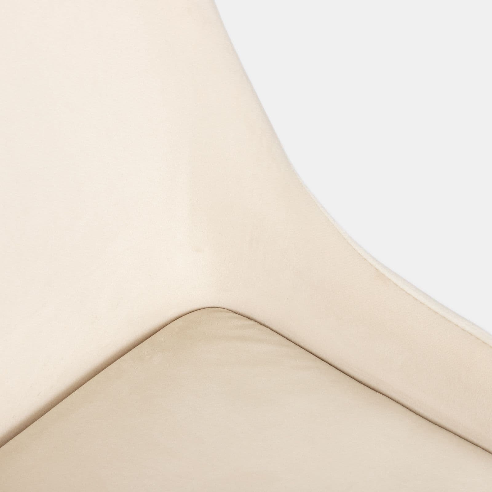 Set 2 sedie in velluto crema con dettagli e gambe oro - Artal