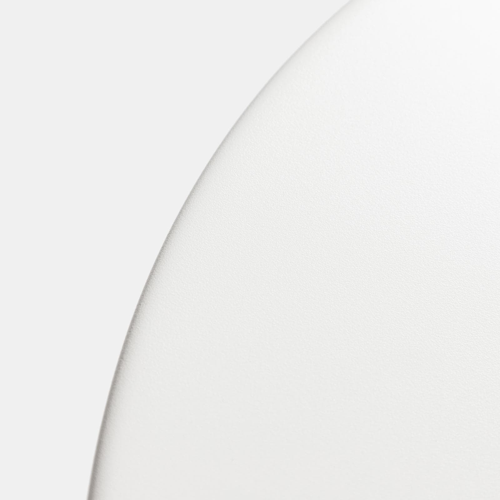 Set bistrot tavolo rotondo 70 cm e 2 sedie pieghevoli in metallo bianco - Loren