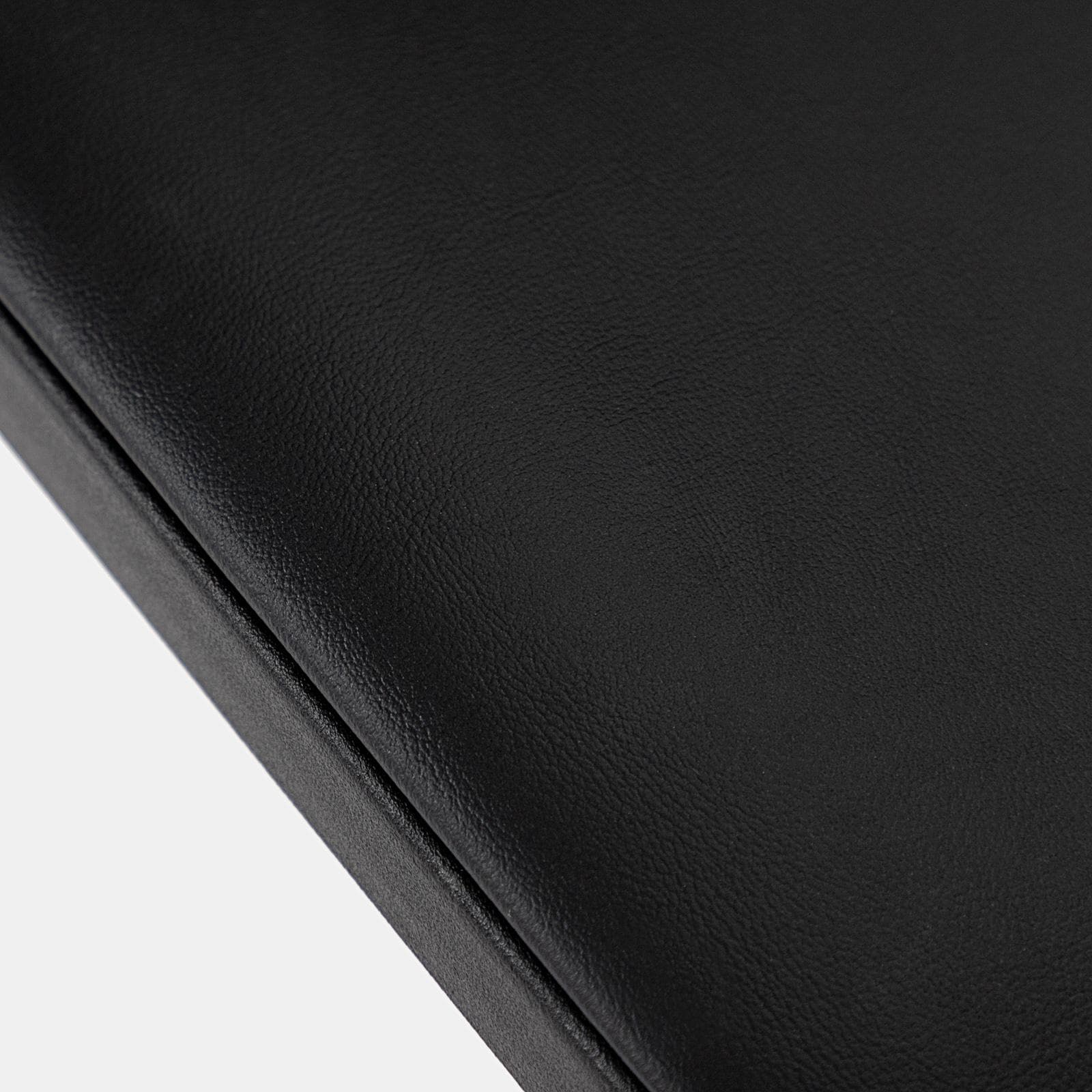 Set 2 sgabelli in similpelle nera con struttura in metallo - Drusilla