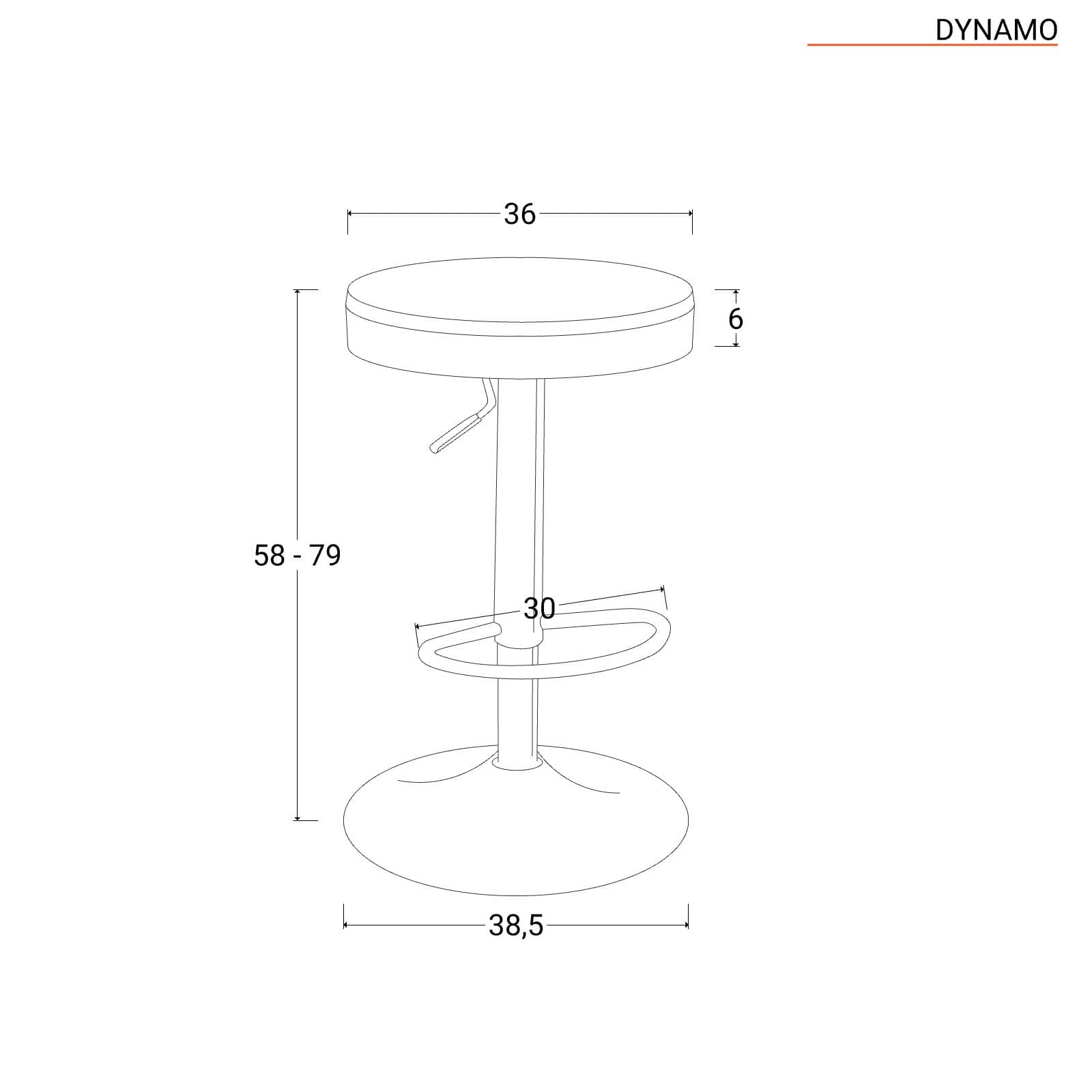 Set 2 sgabelli con poggiapiedi in metallo nero e seduta in legno - Dynamo