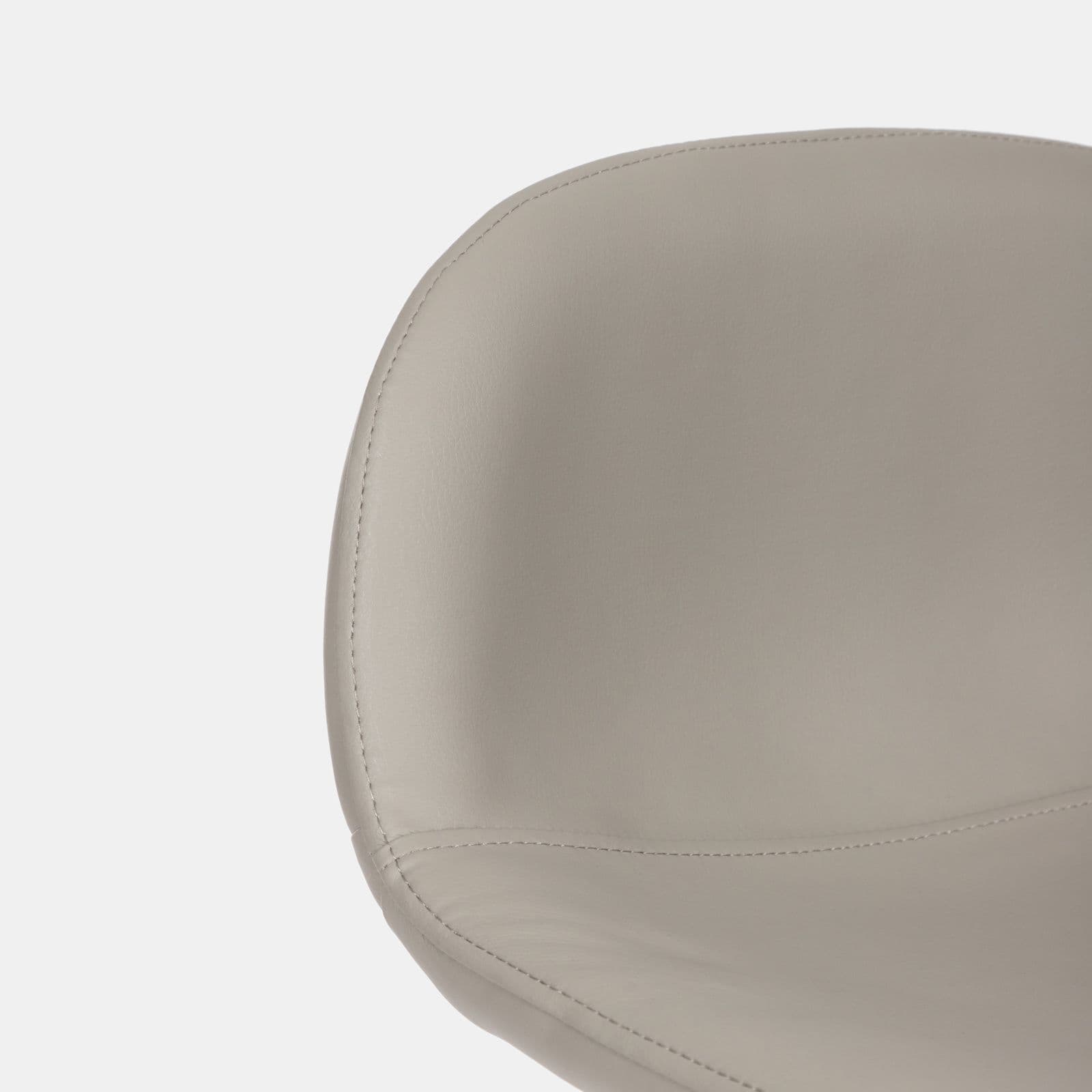 Set 2 sgabelli in similpelle grigio chiaro - Kirda