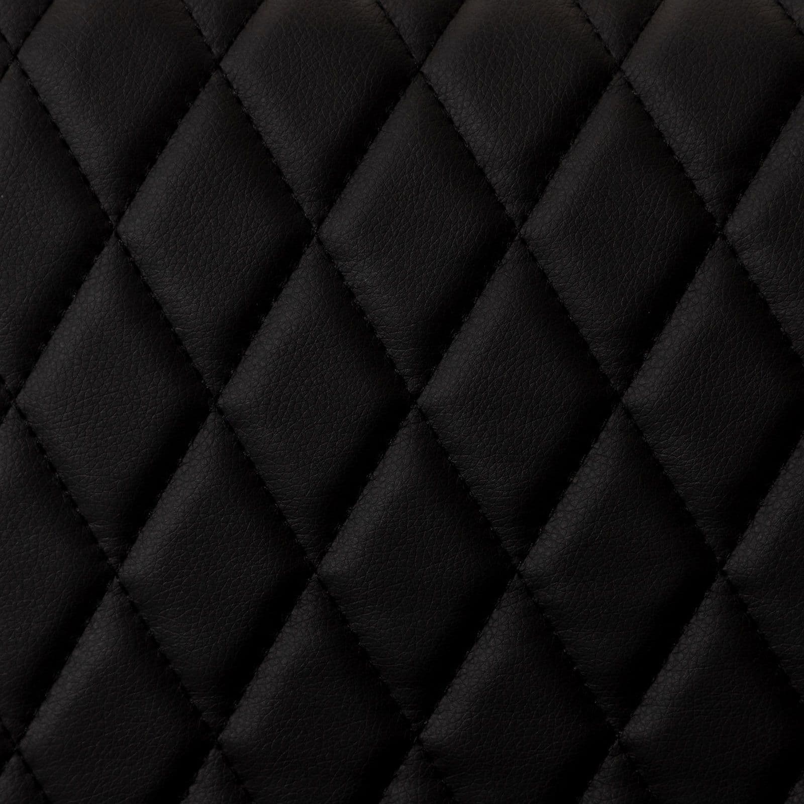 Set 2 sgabelli in similpelle nera con gambe in metallo nero - Frest