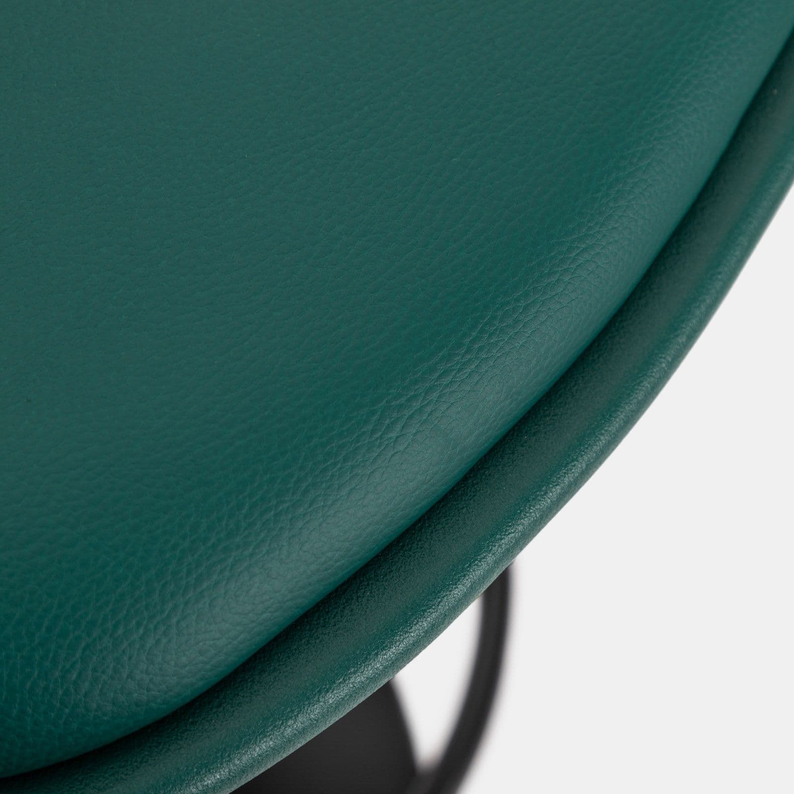 Set 2 sgabelli in similpelle nero con seduta verde scuro - Kriton