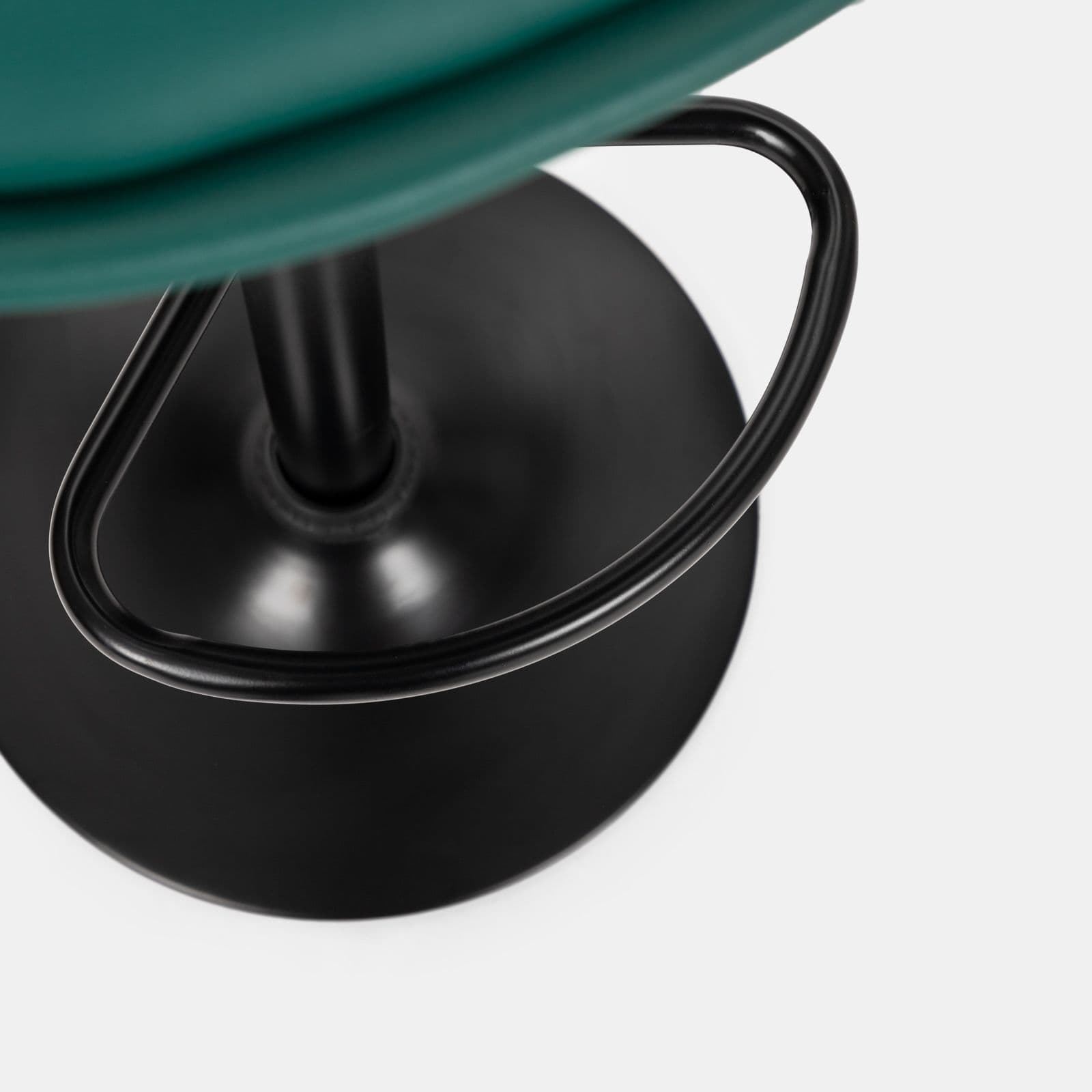 Set 2 sgabelli in similpelle nero con seduta verde scuro - Kriton