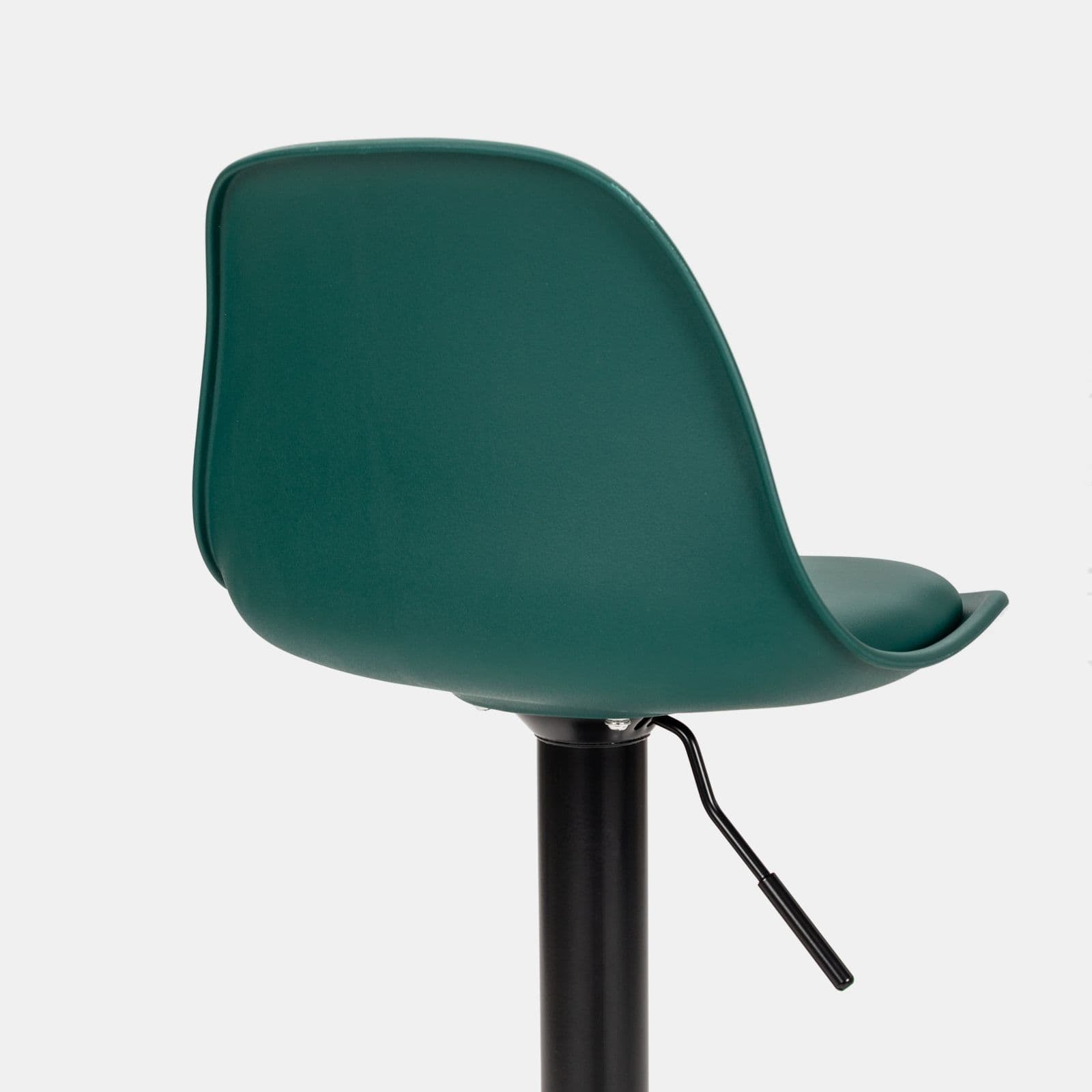 Set 2 sgabelli in similpelle nero con seduta verde scuro - Kriton