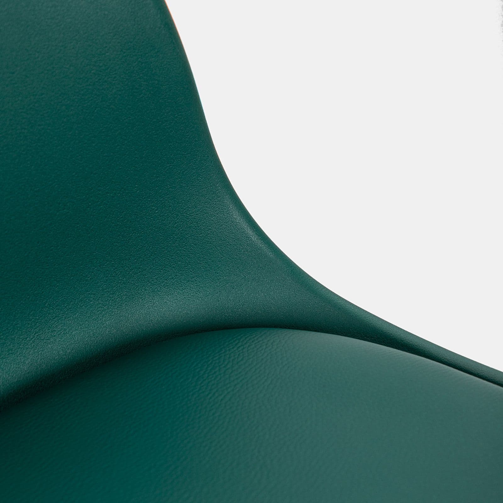 Set 2 sgabelli in similpelle nero con seduta verde scuro - Kriton