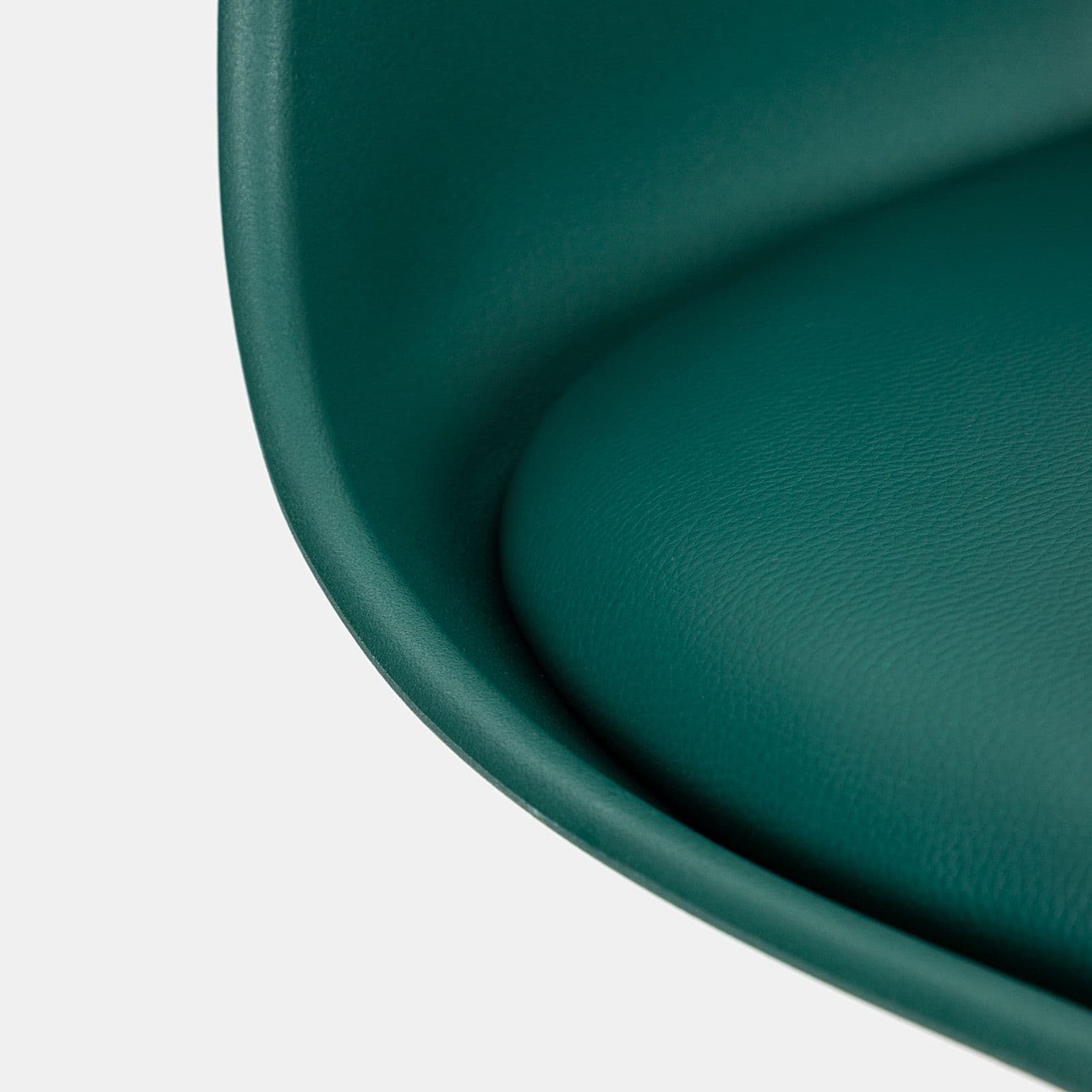 Set 2 sgabelli in similpelle nero con seduta verde scuro - Kriton