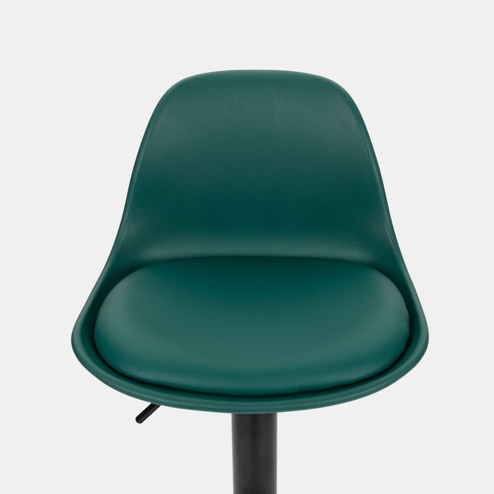 Set 2 sgabelli in similpelle nero con seduta verde scuro - Kriton