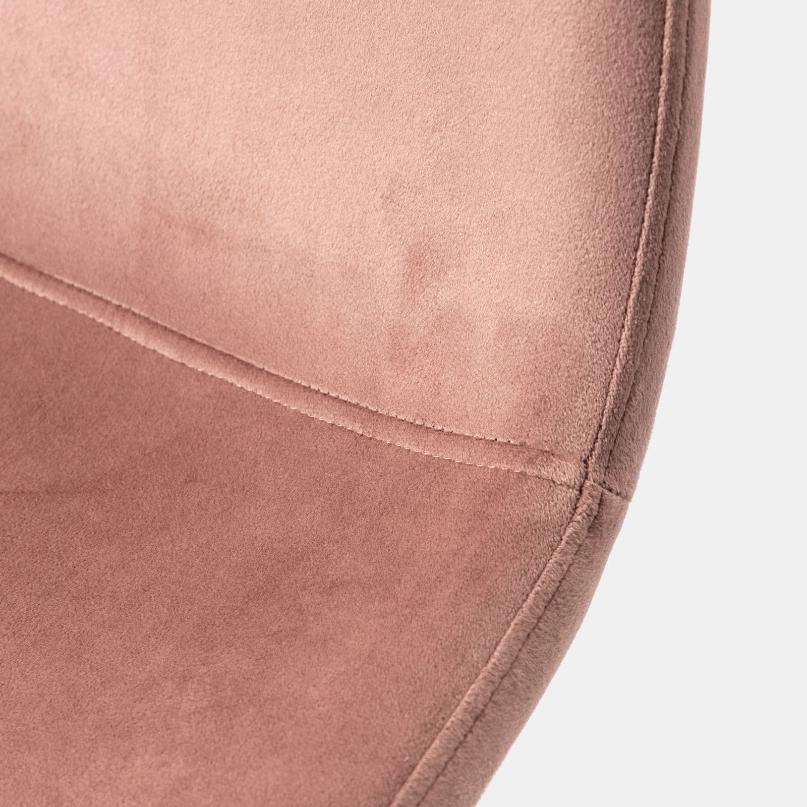 Set 2 sgabelli in velluto rosa antico con gambe in metallo nere - Finesse