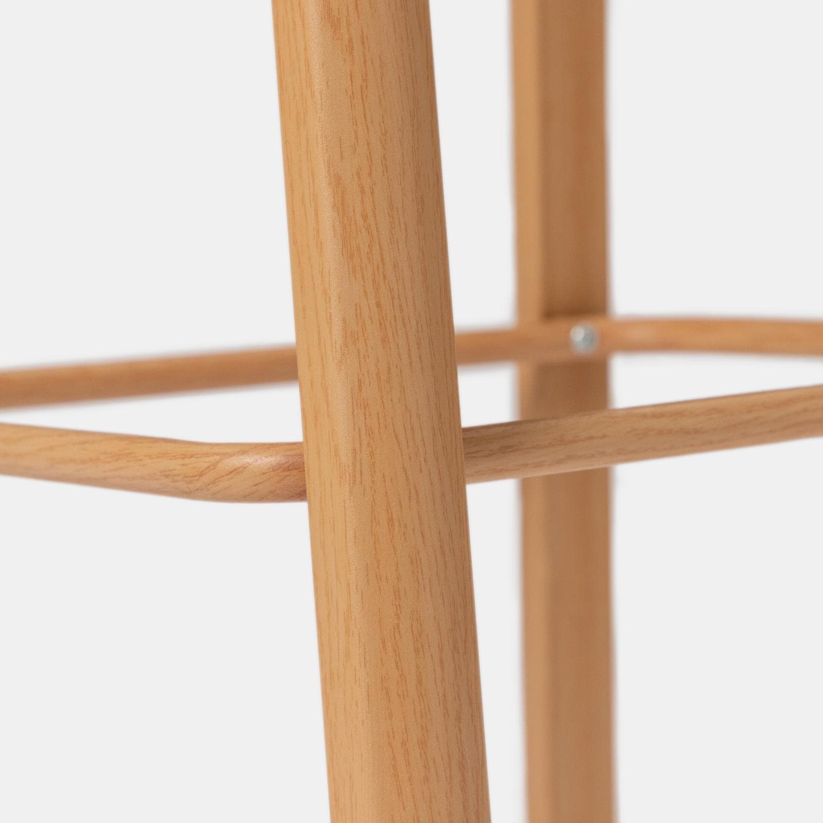 Set 2 sgabelli seduta bianco e gambe in metallo effetto legno - Alborg