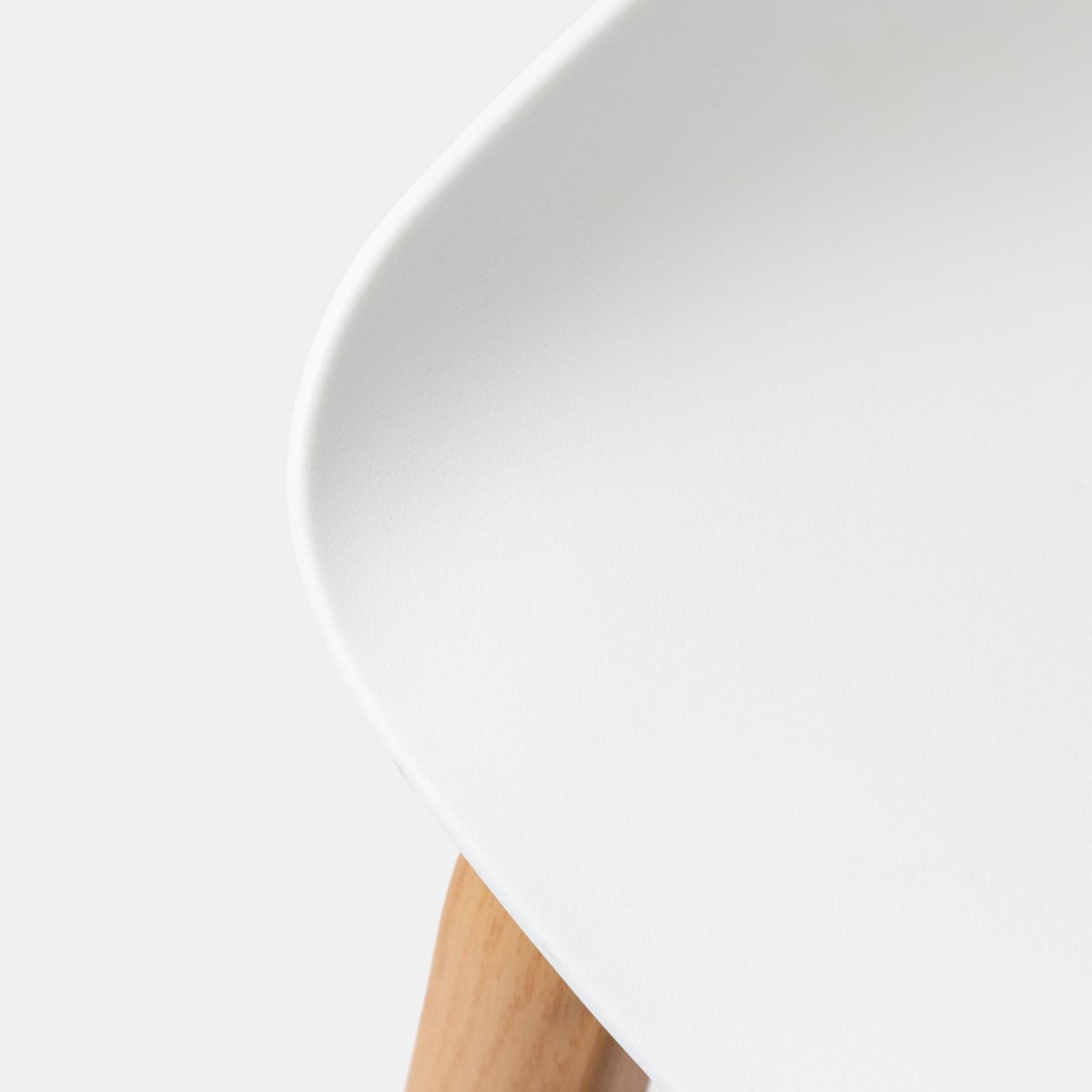 Set 2 sgabelli seduta bianco e gambe in metallo effetto legno - Alborg