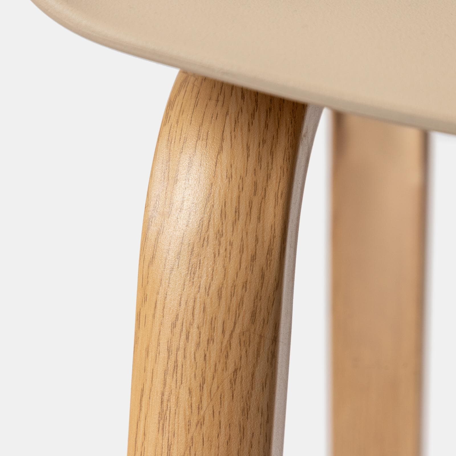 Set 2 sgabelli seduta cappuccino e gambe in metallo effetto legno - Alborg