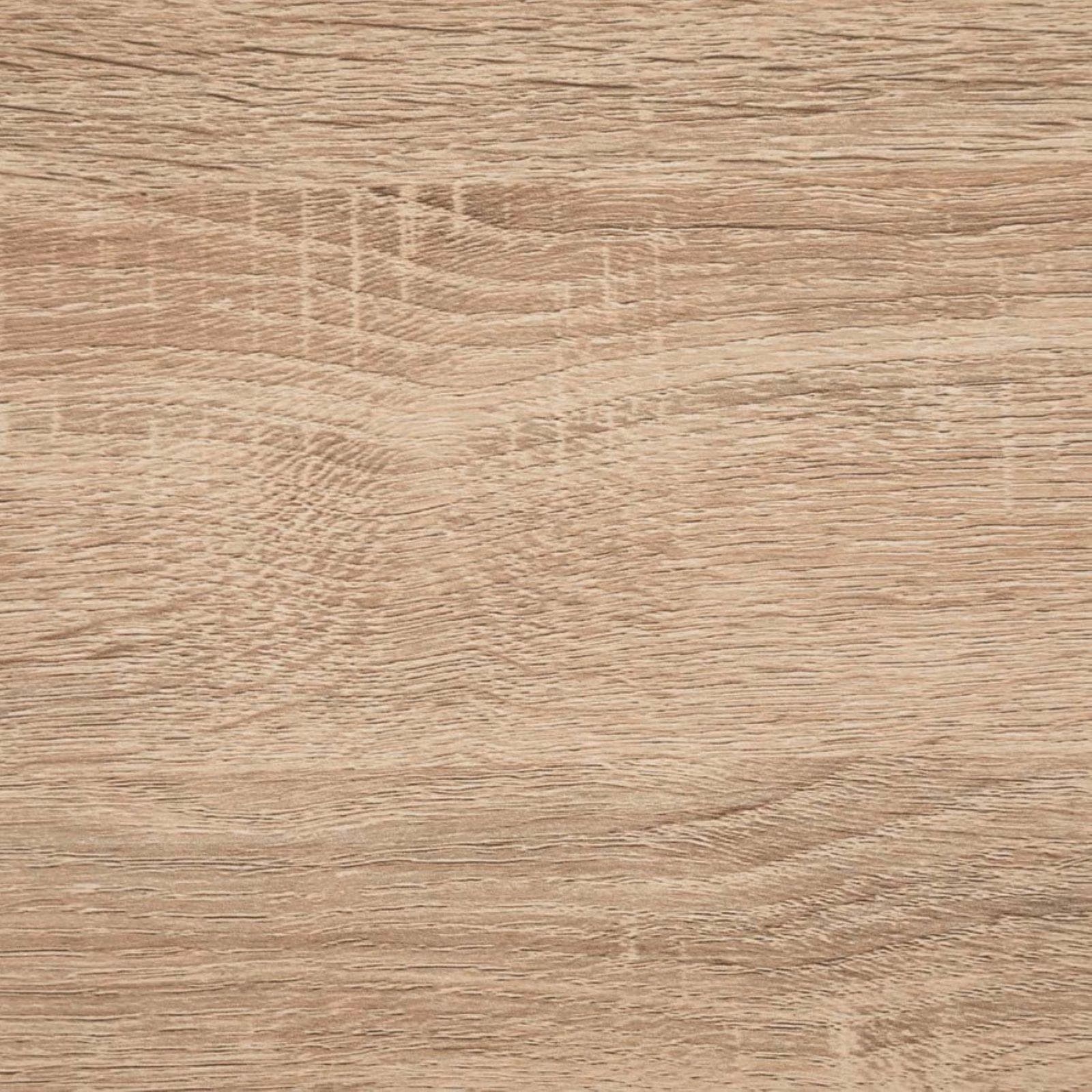 Set 2 tavolini impilabili in acciaio nero ed effetto rovere - Emyl