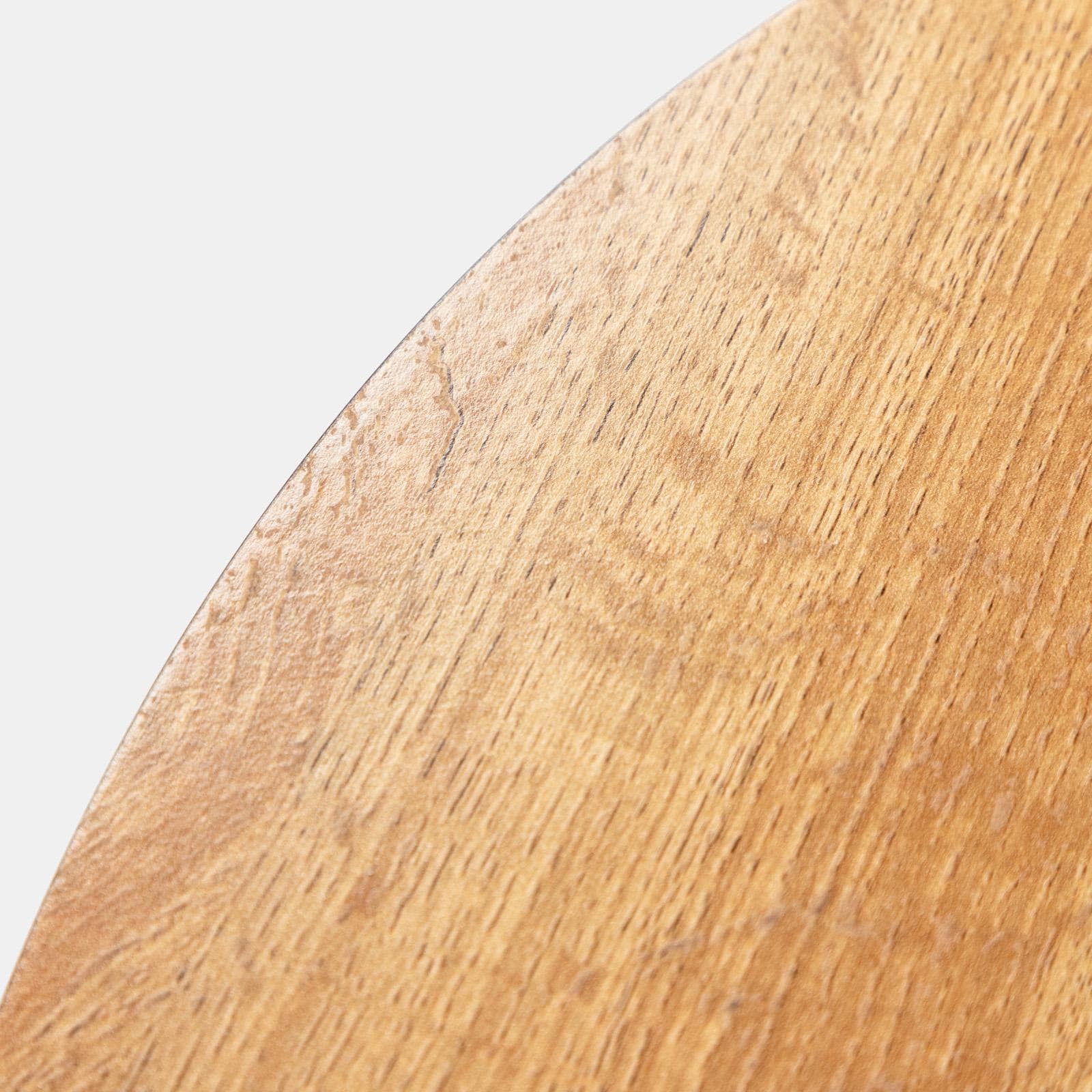 Set 2 tavolini tondi 37 cm e 60 cm in legno rovere chiaro e struttura in metallo nero - Kollek