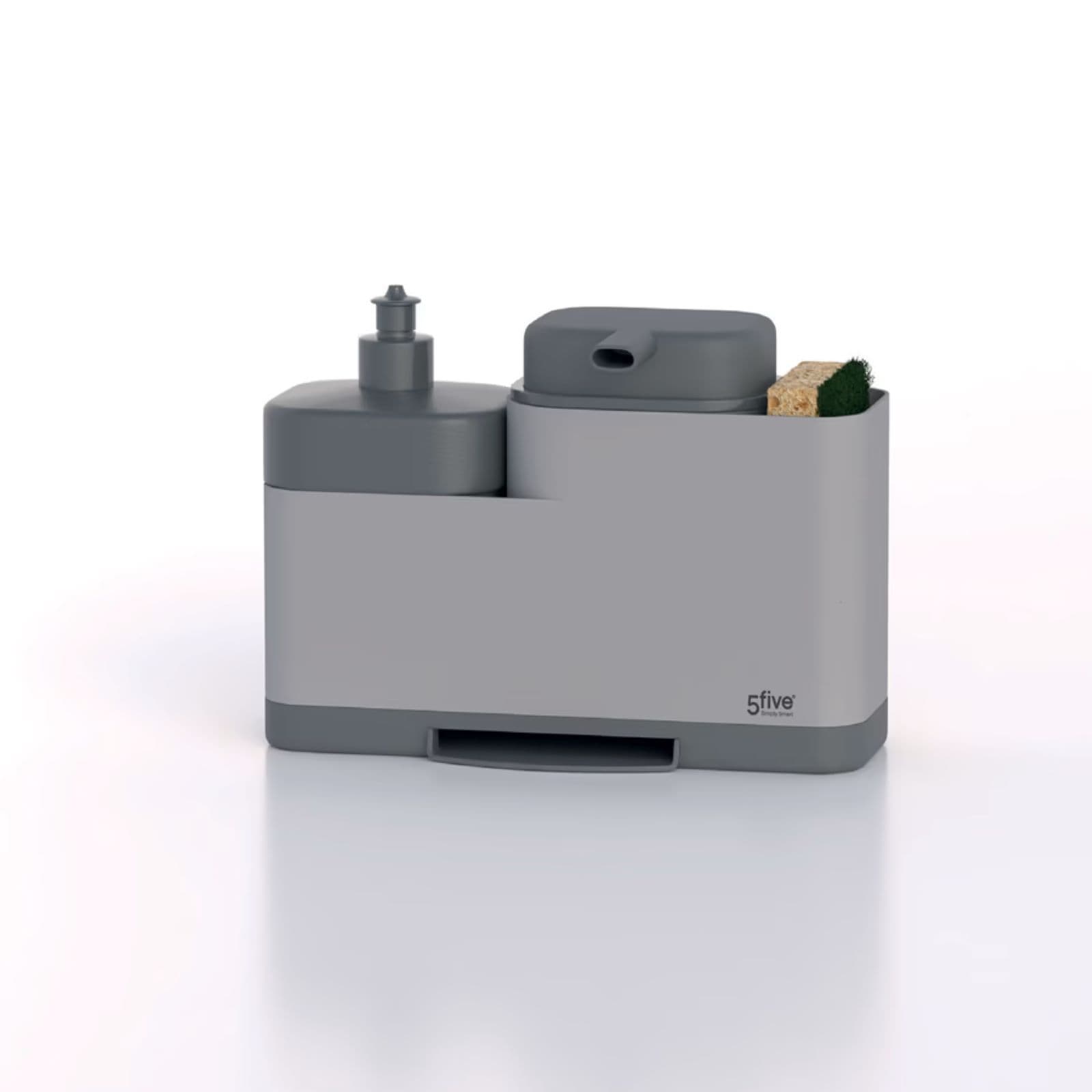 Set 3 accessori per lavello in polipropilene grigio chiaro e scuro