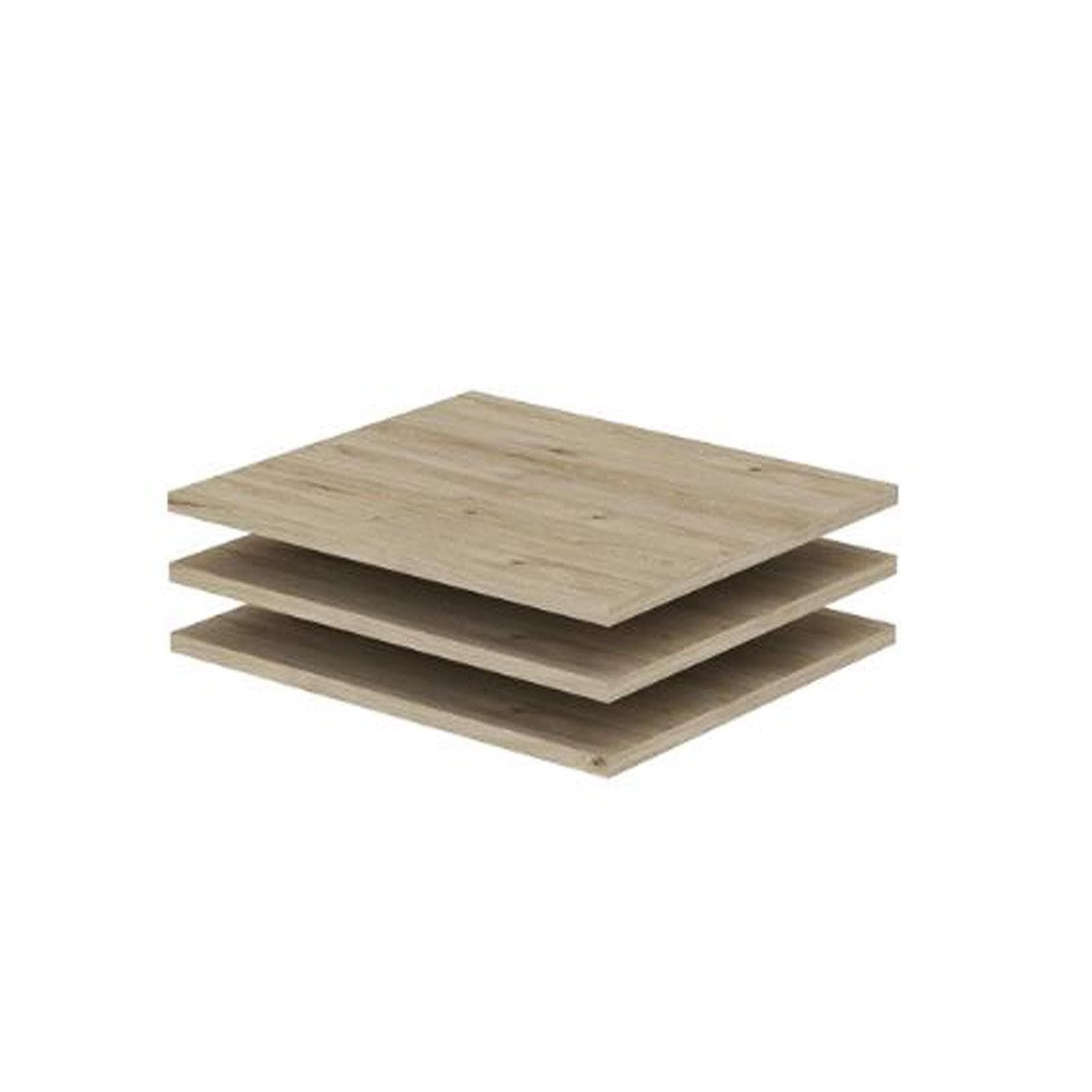 Set 3 ripiani per armadio scorrevole Essex da 200 cm rovere