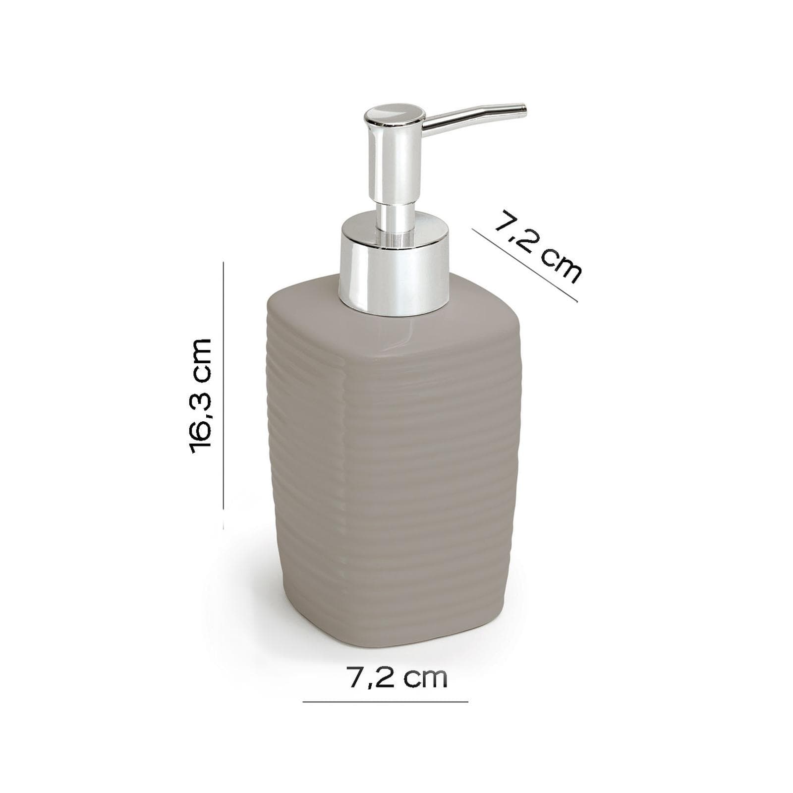 Set 4 accessori d'appoggio in ceramica tortora chiaro - Kelly di Gedy