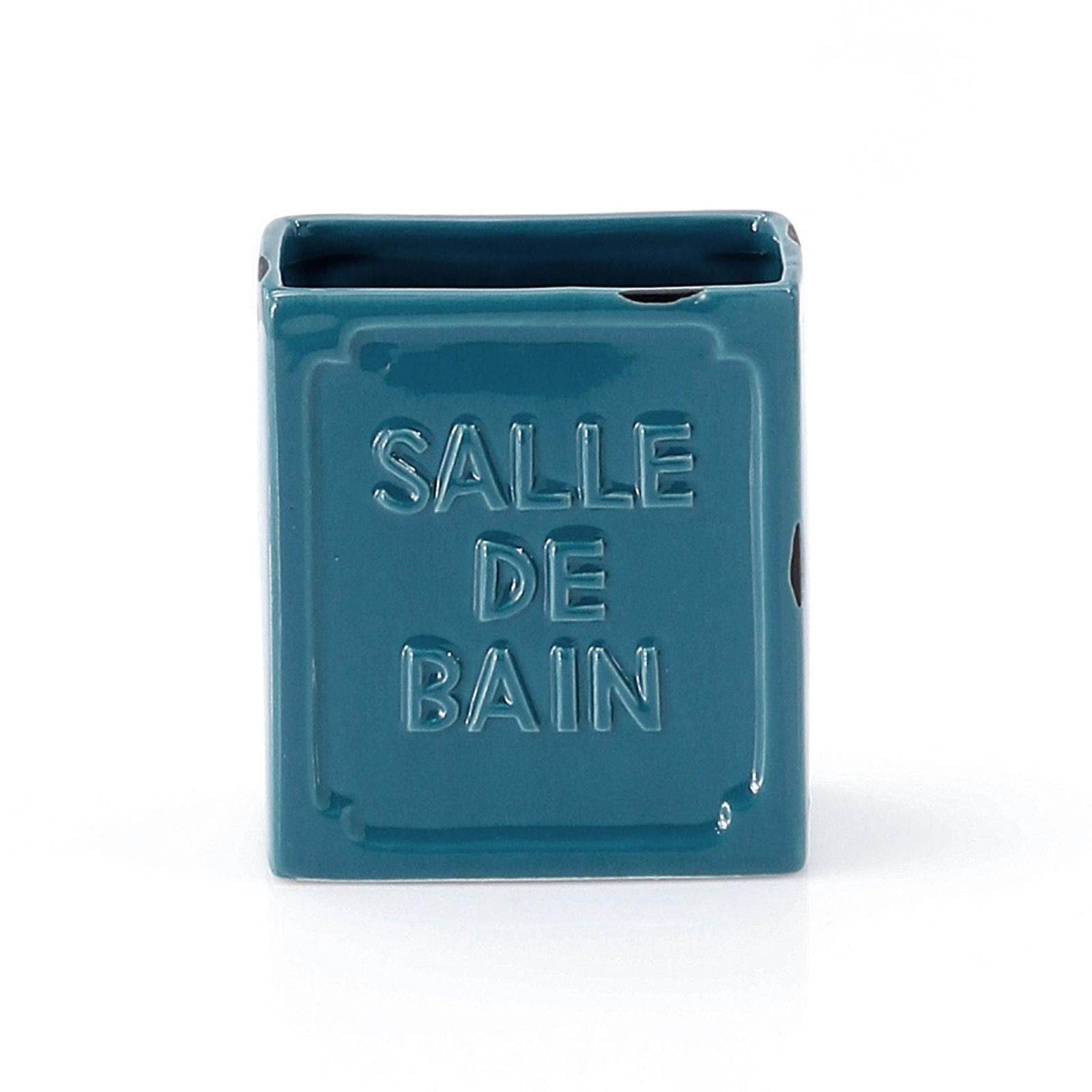 Set 4 accessori da appoggio in ceramica blu - Vivienne di Gedy