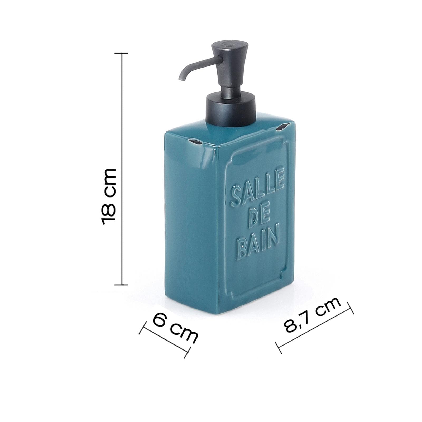 Set 4 accessori da appoggio in ceramica blu - Vivienne di Gedy