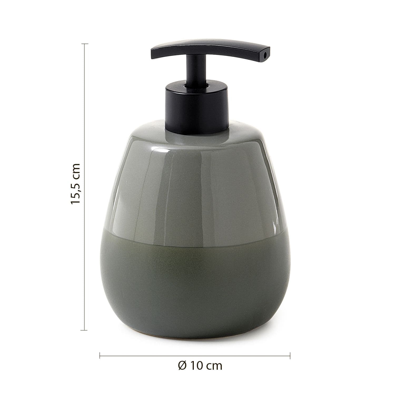 Set 5 accessori da appoggio in ceramica verde salvia - Wilma di Gedy