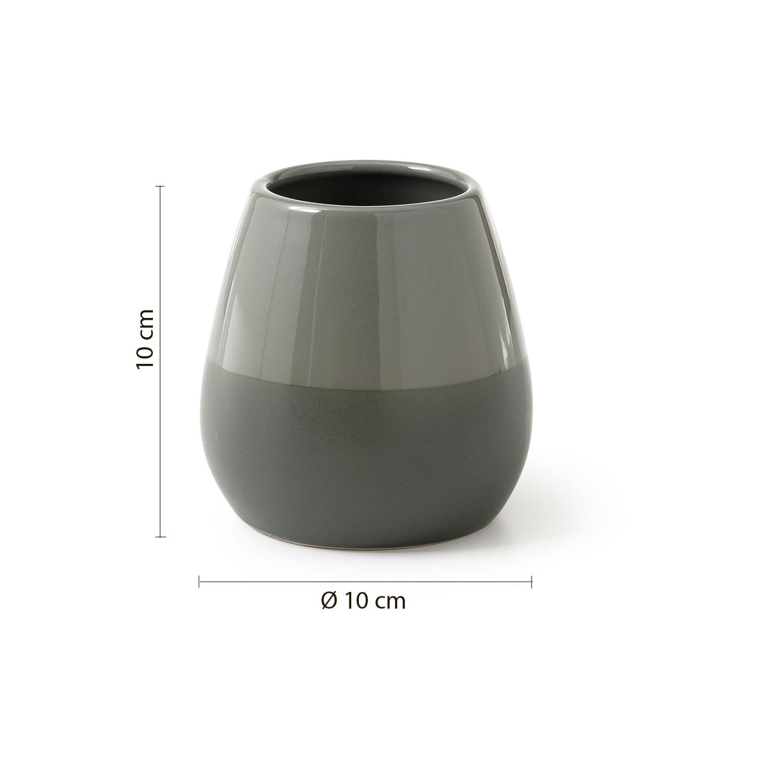 Set 5 accessori da appoggio in ceramica verde salvia - Wilma di Gedy